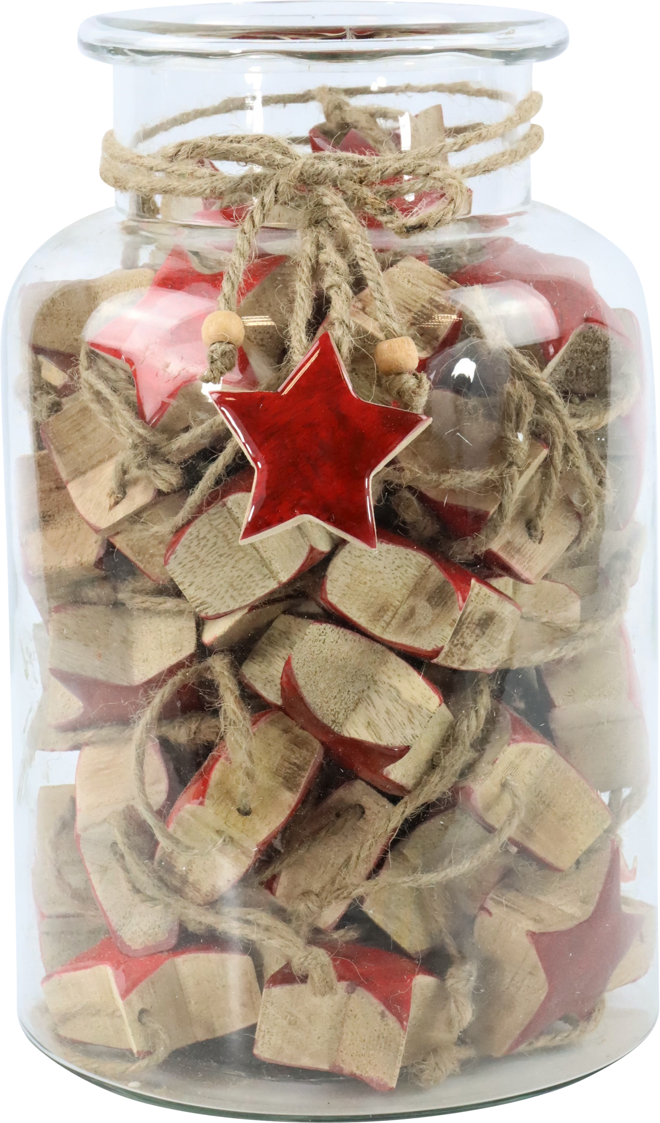 GLAS MIT STERNHÄNGERN ROT  S/61