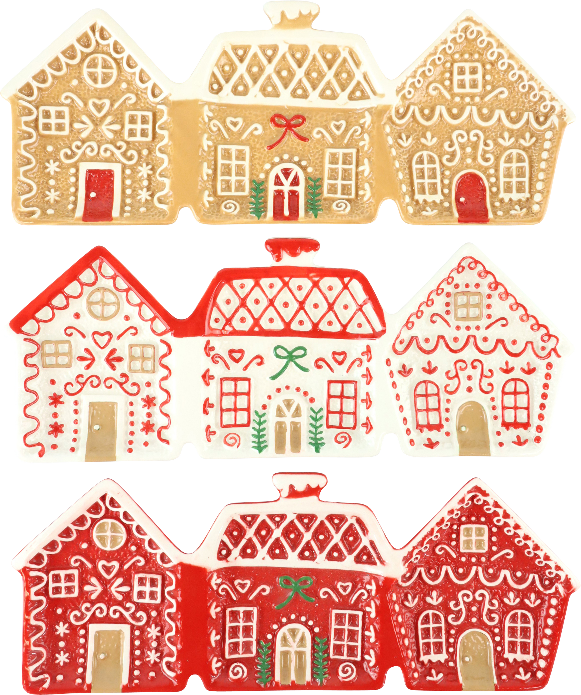 SCHALENTRIO CANDY COTTAGE  S/3