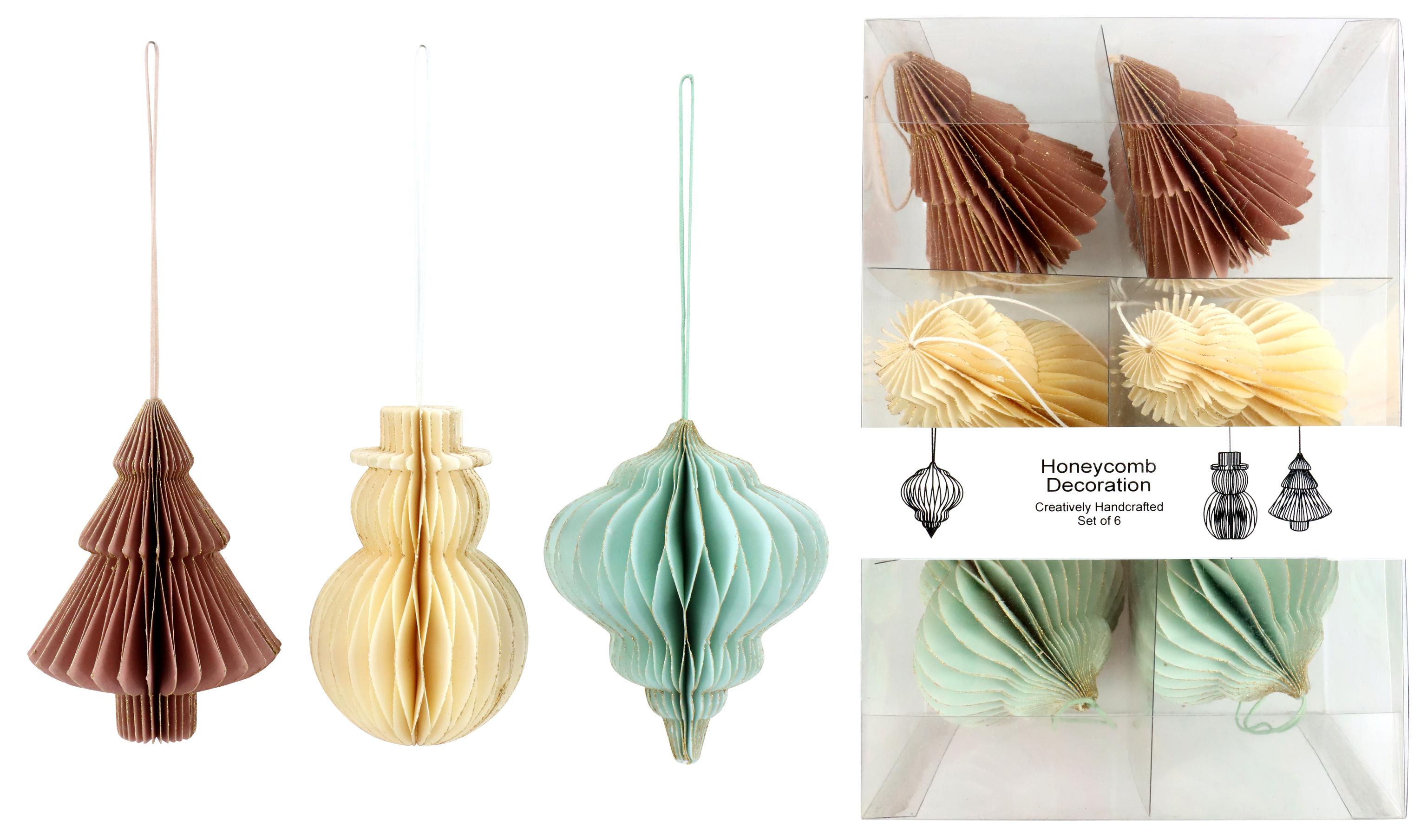 FESTSCHMUCK HONEYCOMB  S/6