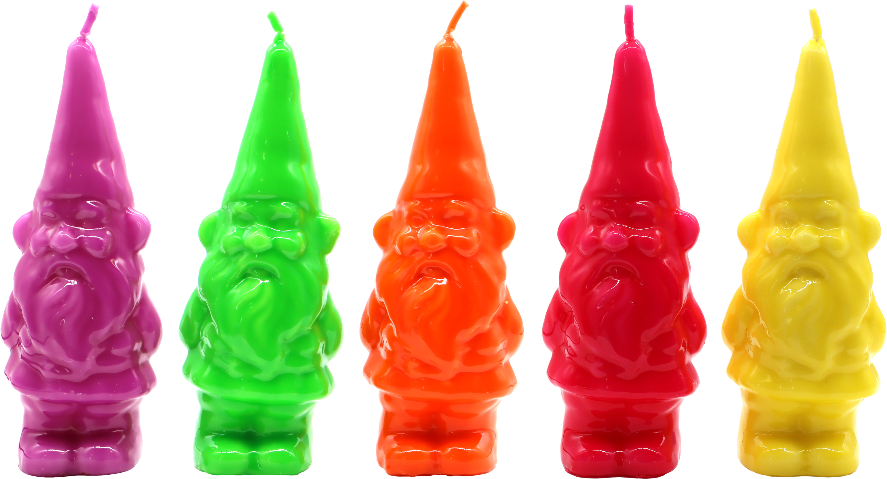 ZWERGENKERZEN GLOSSY GLOW  S/5