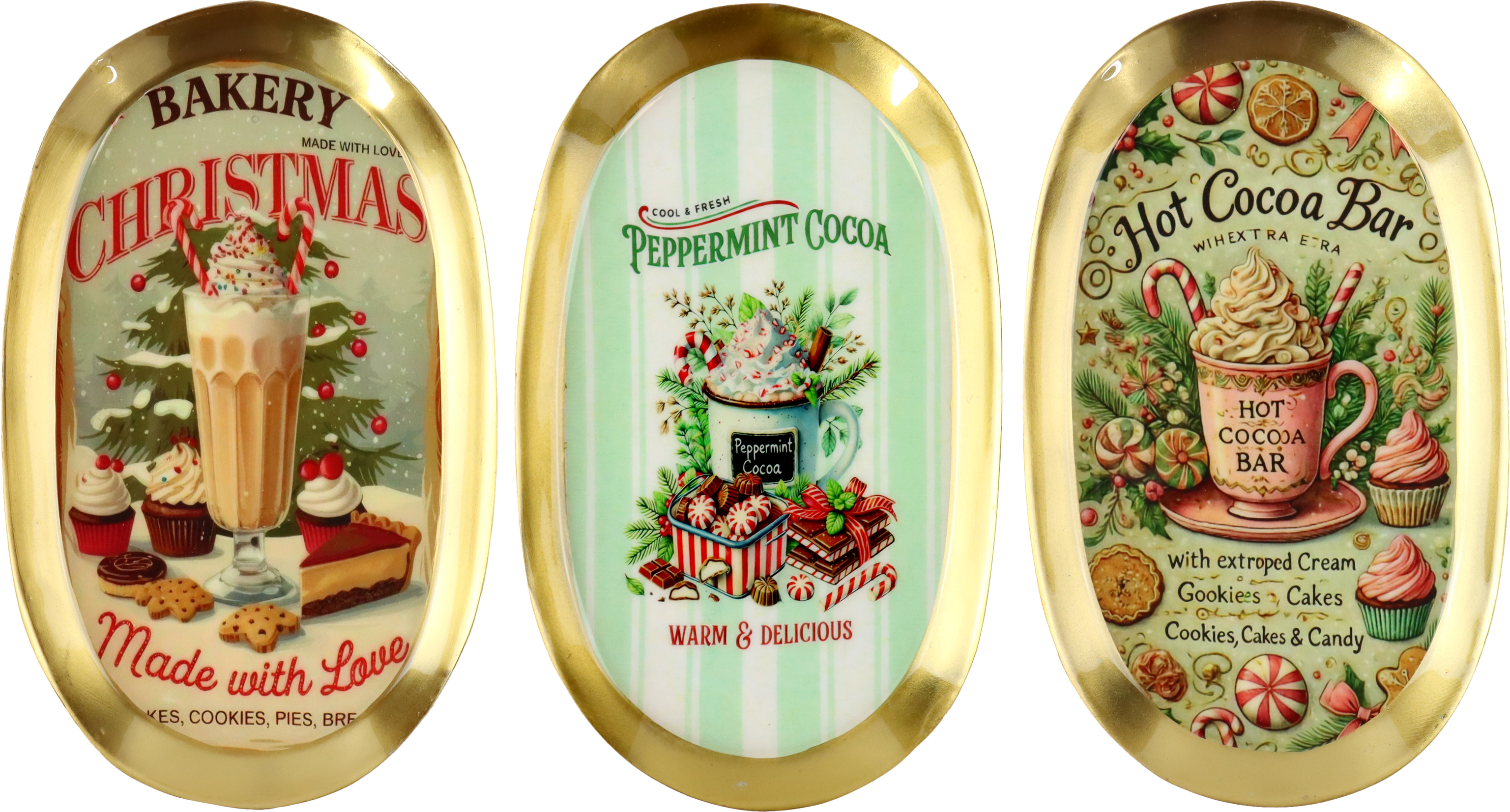 TABLETTS CHRISTMAS BAKERY  S/3