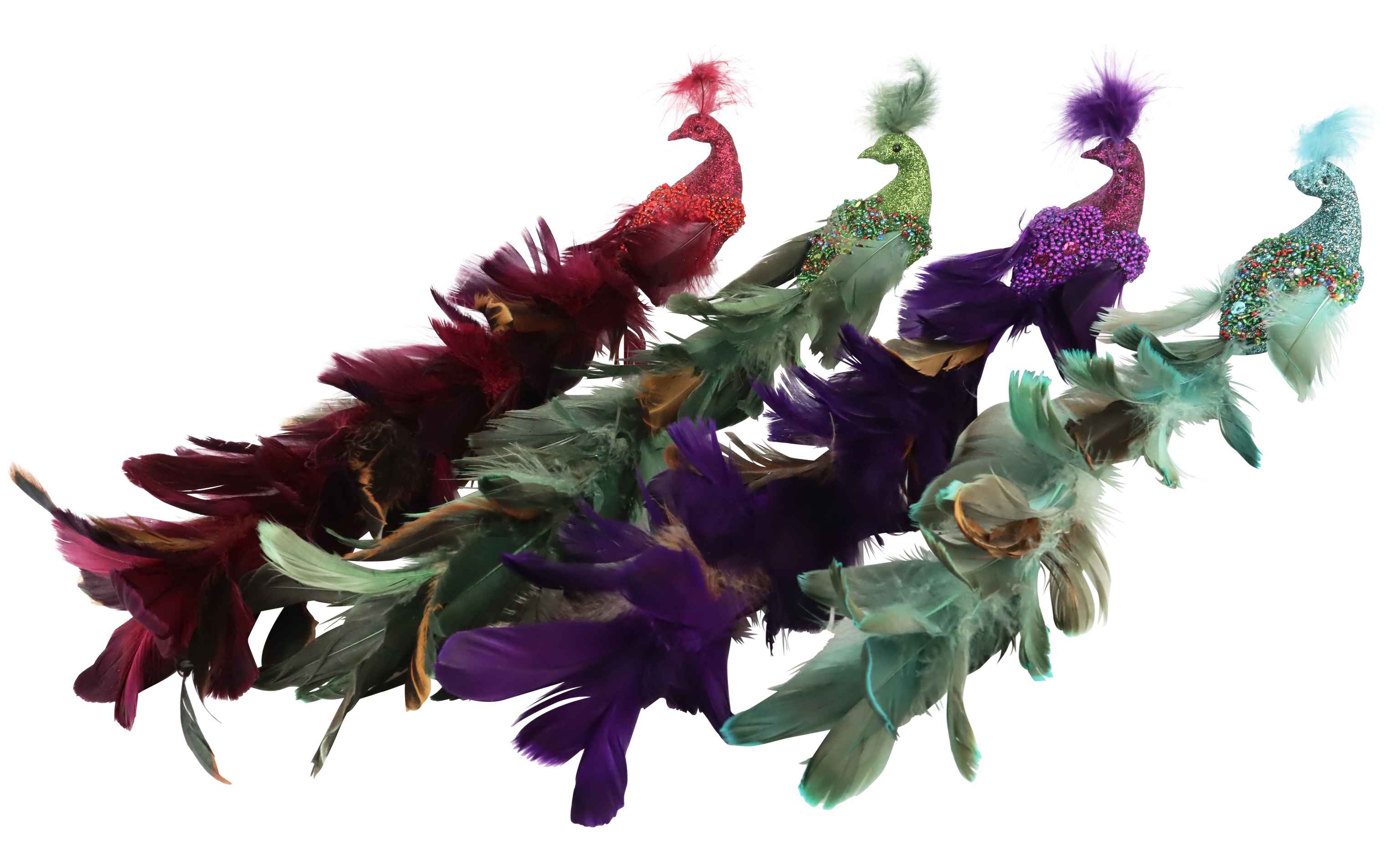 ZIERKLAMMERN PEACOCK  S/4