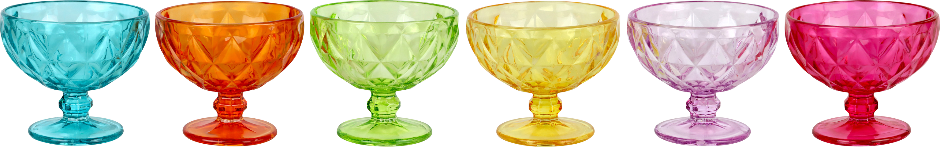 GLASPOKALE SPLASH OF COLOURS  S/6