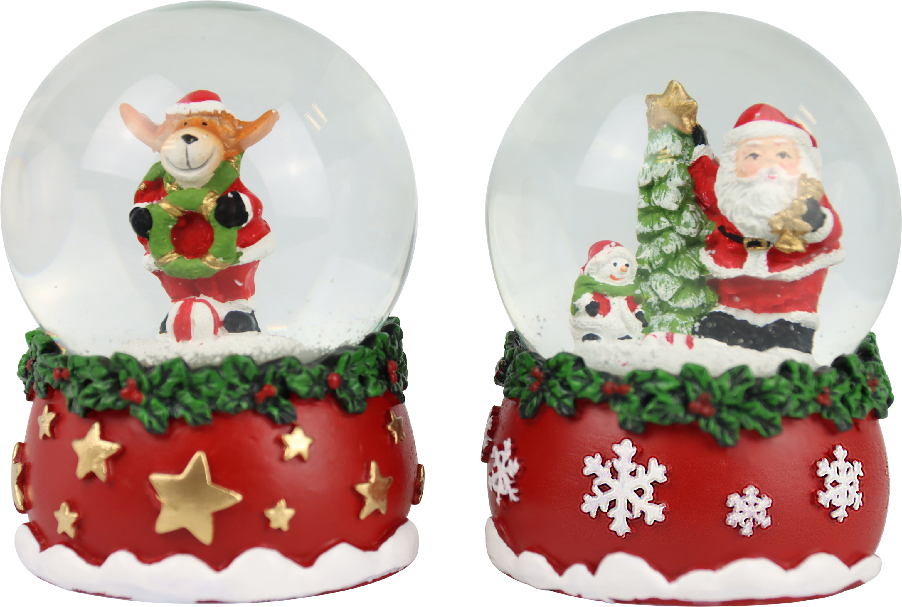 SCHNEEKUGELN SANTA'S SWIRL  S/2