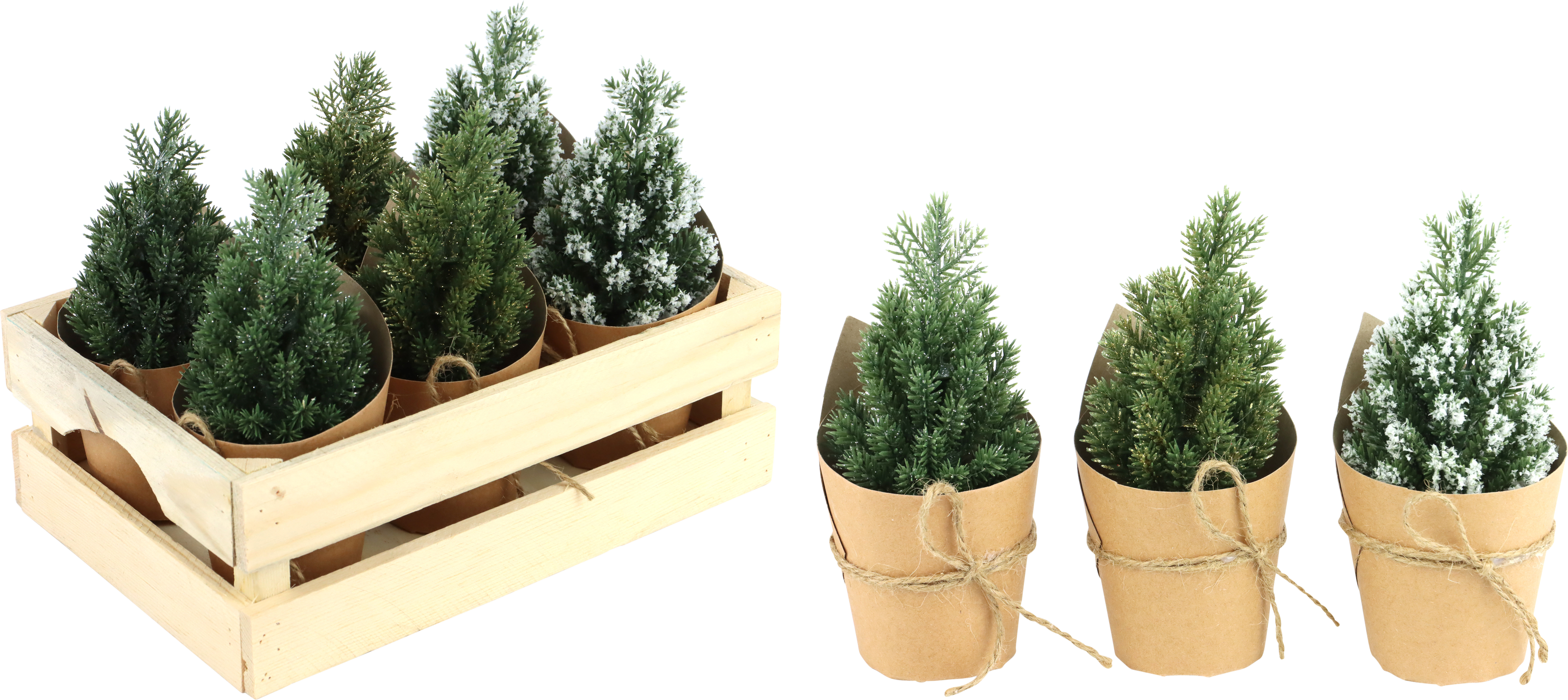 BÄUMCHEN IN KISTE WINTERWALD  S/6