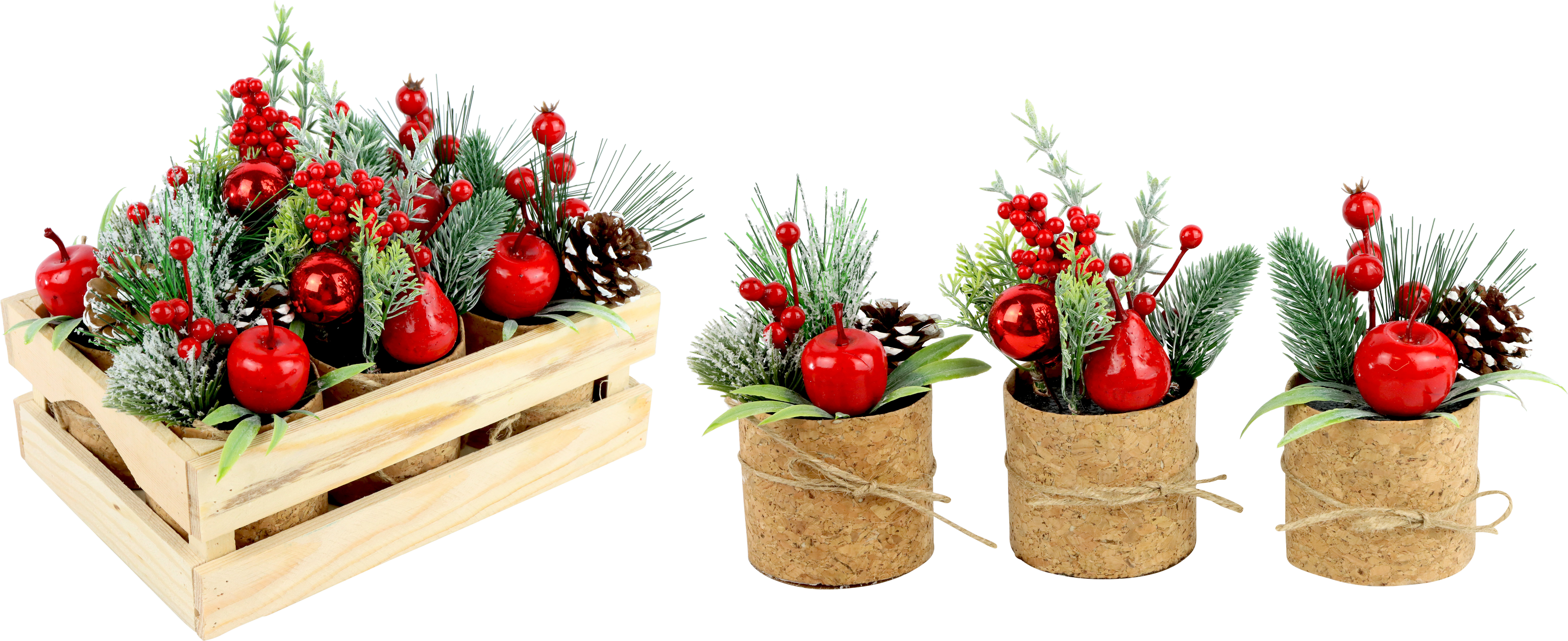 BOUQUETS IN KISTE CHRISTMAS  S/6