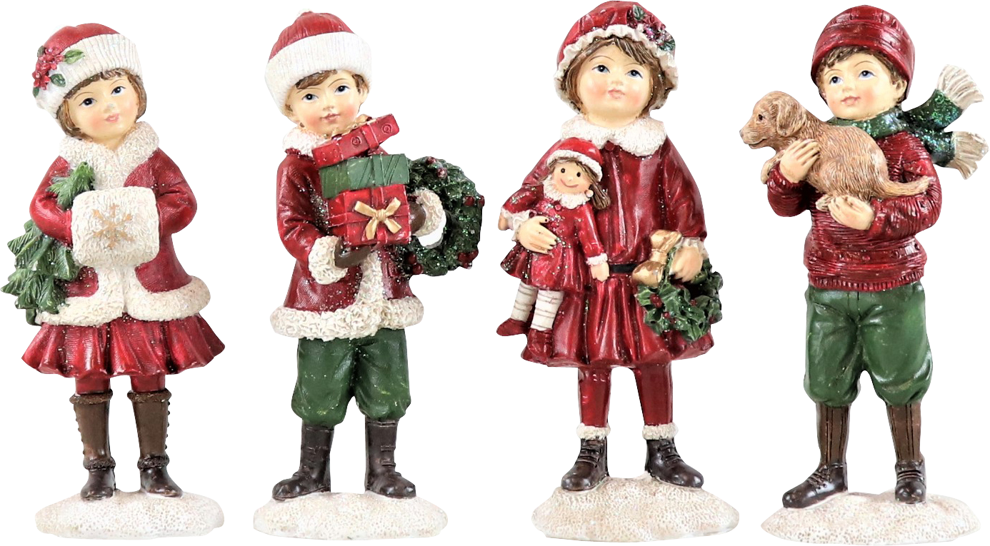 FIGUREN WEIHNACHTSKINDER  S/4
