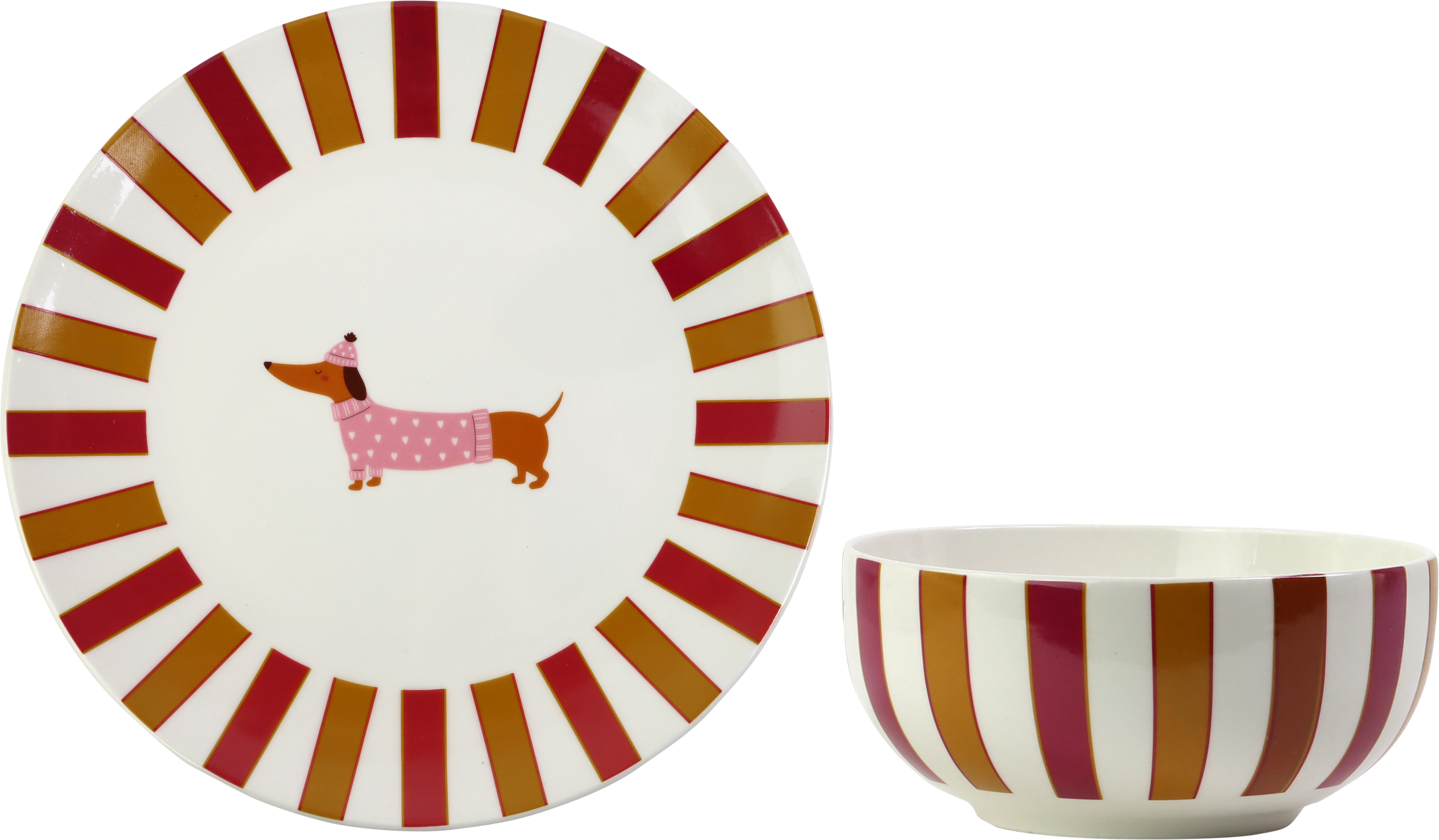 GEDECK DACKEL-LIEBE  S/2