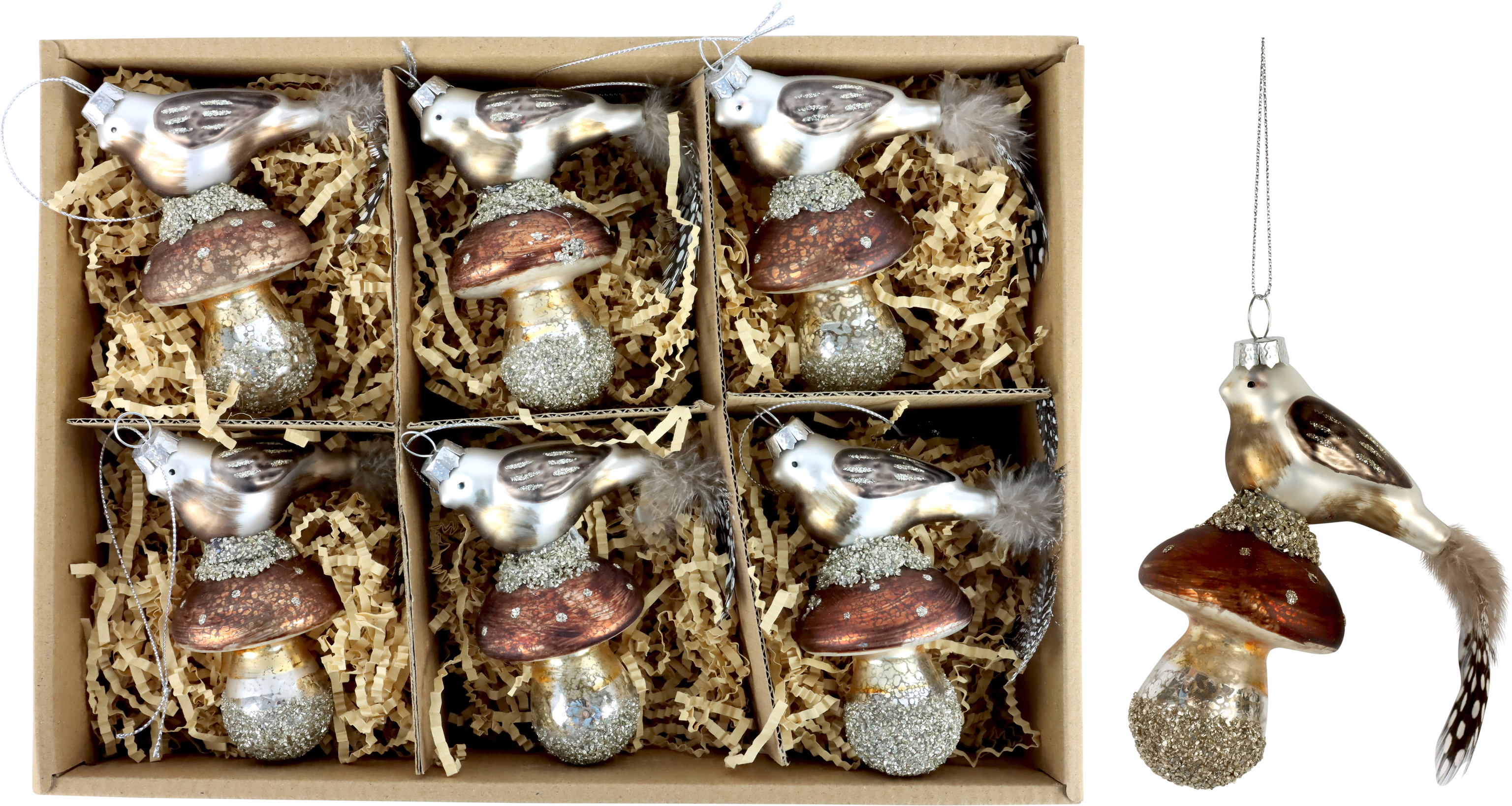 VINTAGEBOX WALDVÖGEL  S/6