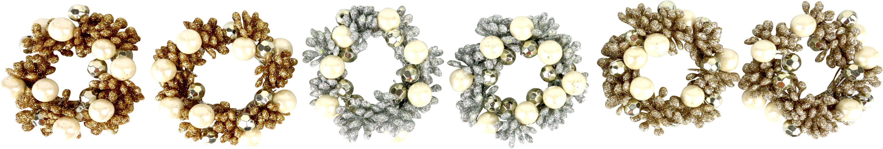 ZIERKRÄNZE FROSTED ELEGANCE  S/6