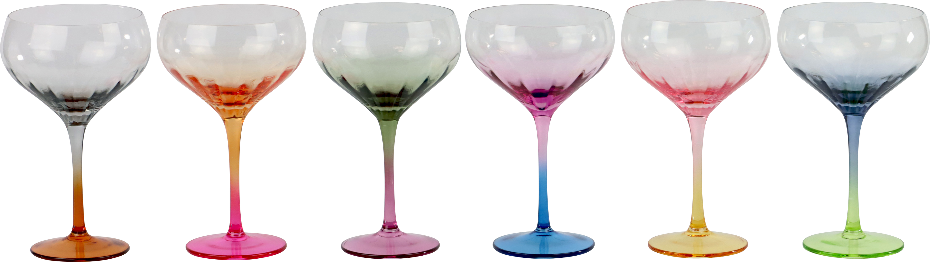 POKALGLÄSER RAINBOW  S/6