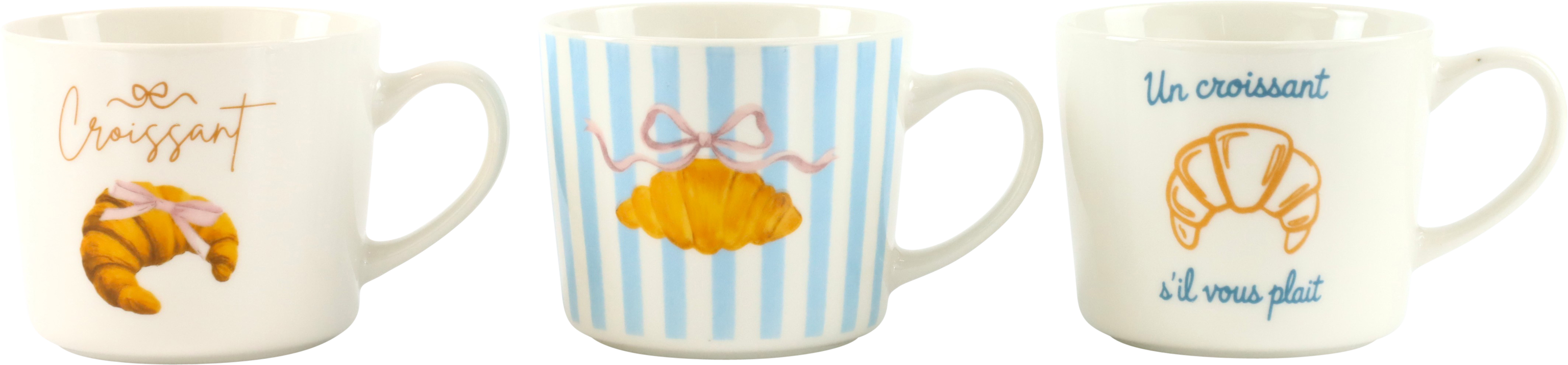 HENKELTASSEN MAISON CROISSANT  S/3