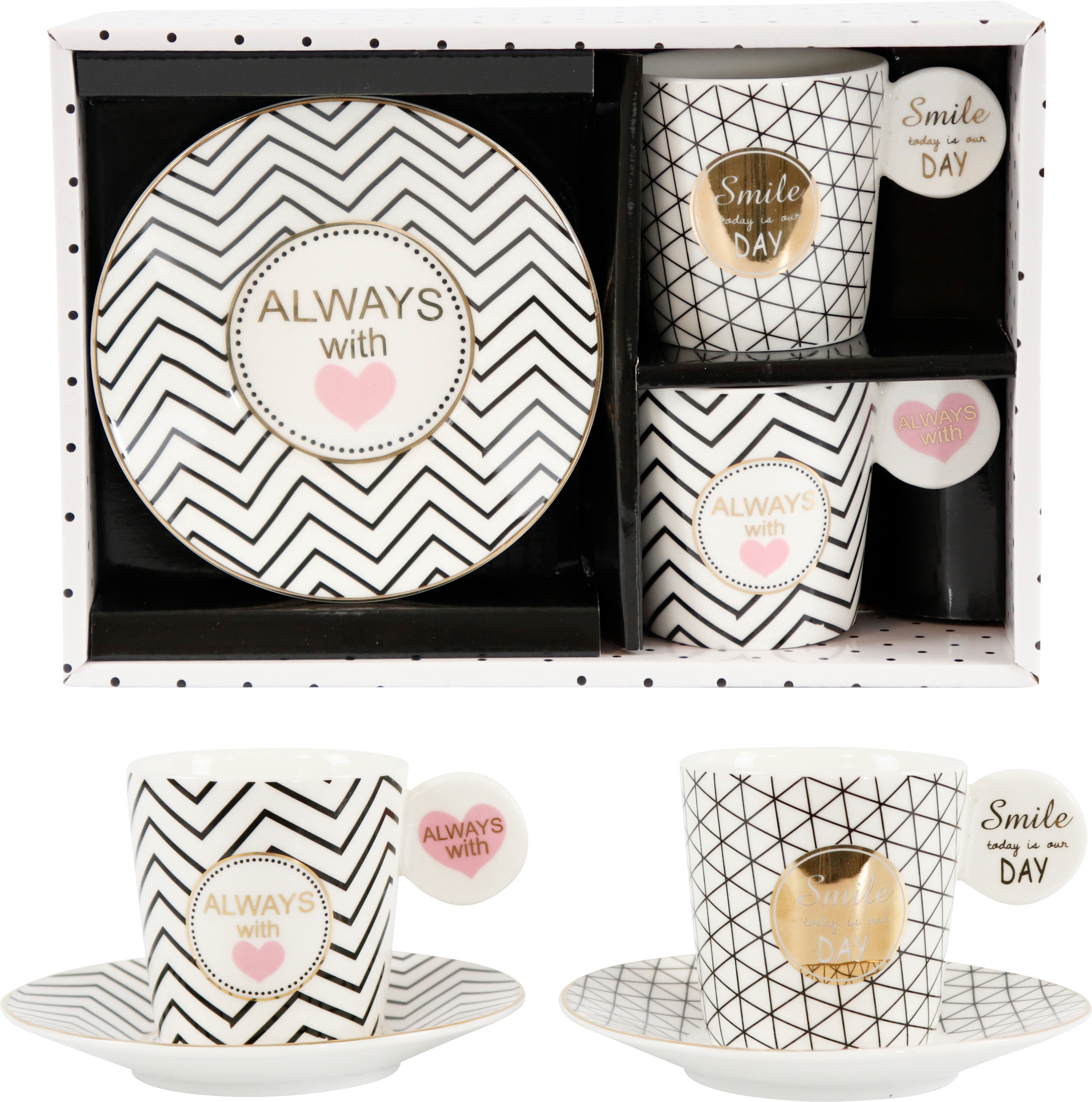 ESPRESSO-SET LOVE  S/2