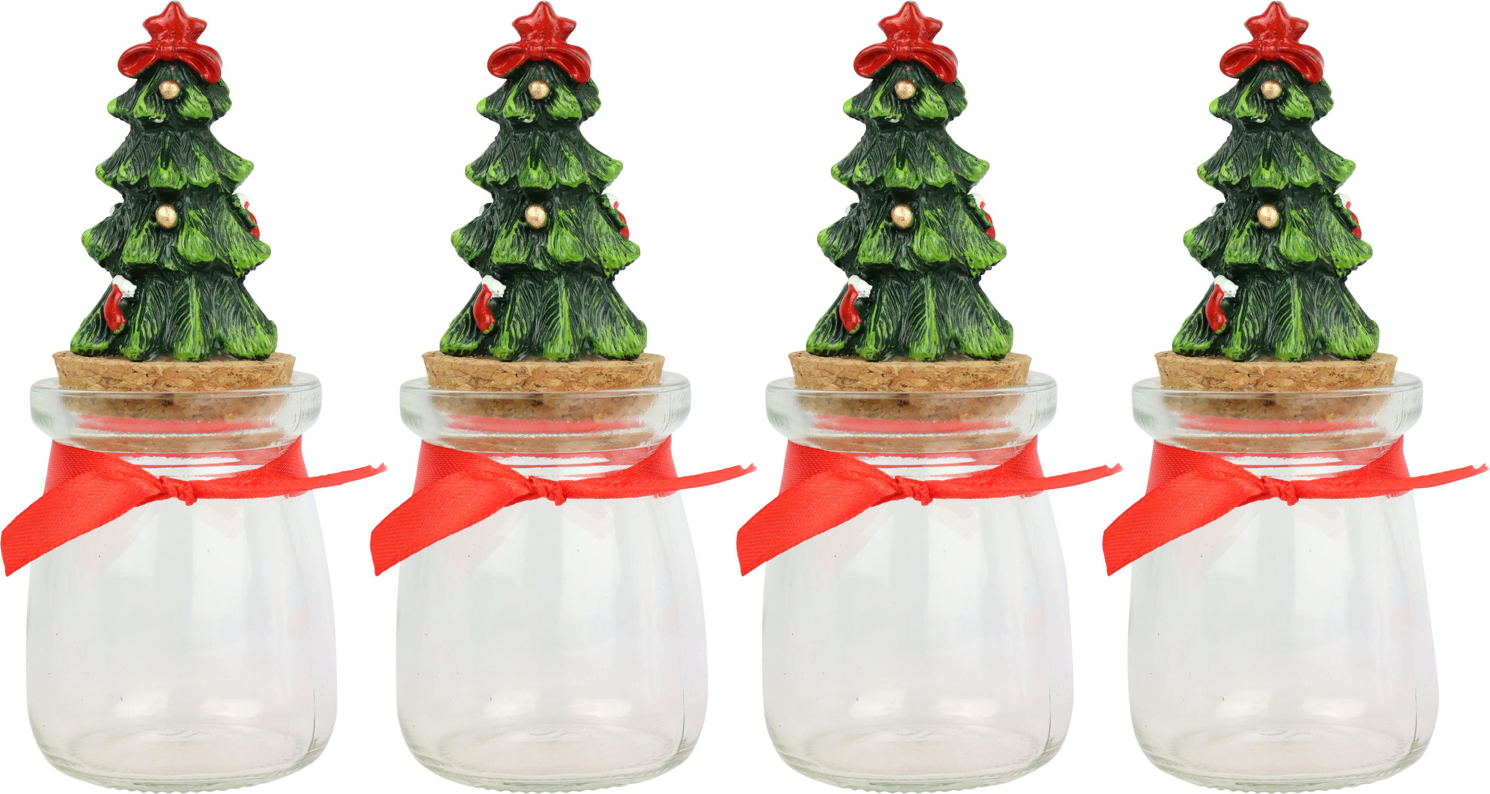 GLASDOSEN BÄUME  S/4