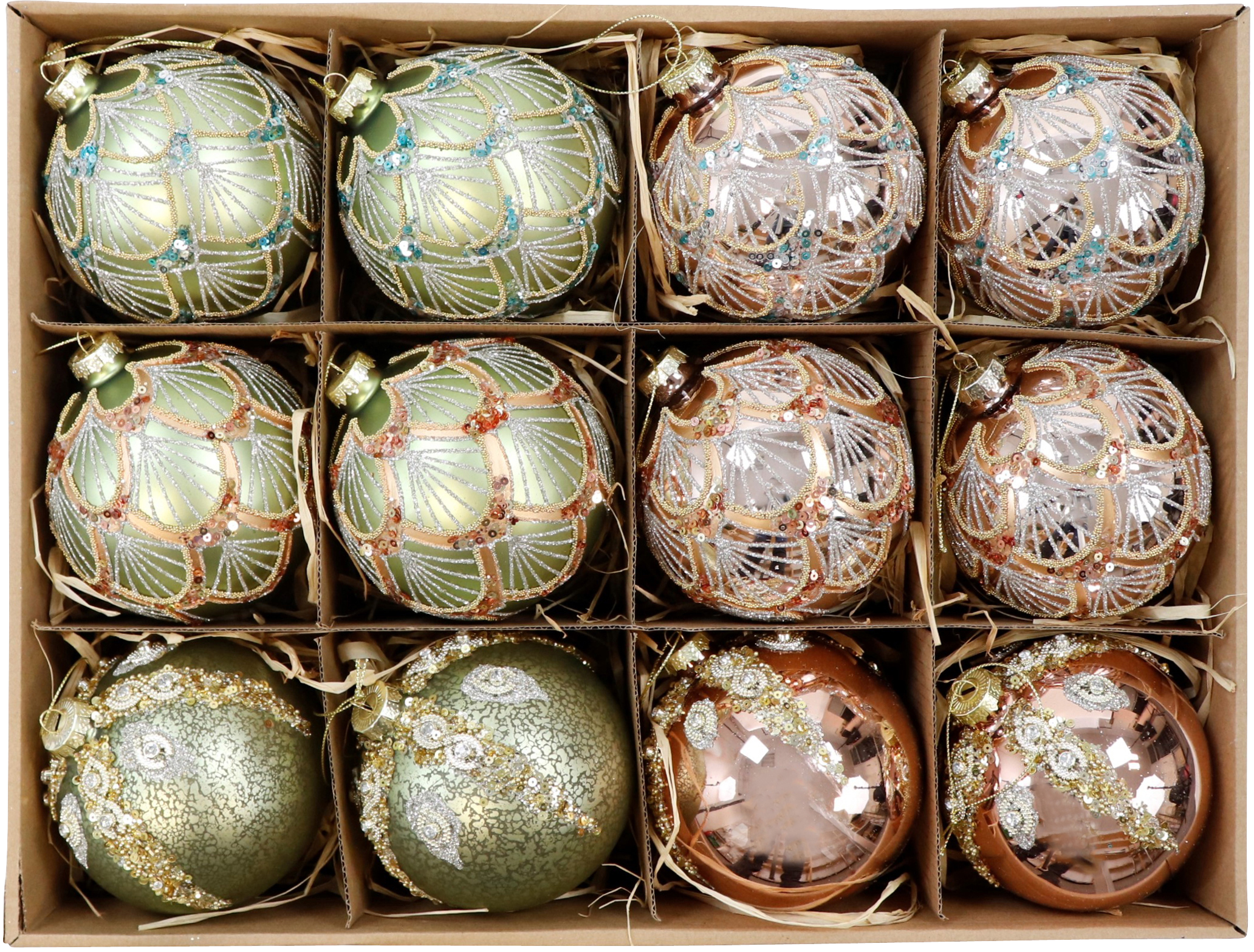 VINTAGE-BOX GLASKUGELN  S/12