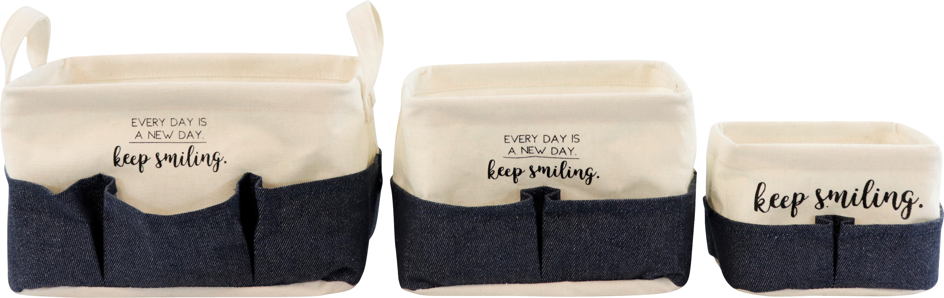 STORAGEKÖRBE NATURAL SMILE  S/3