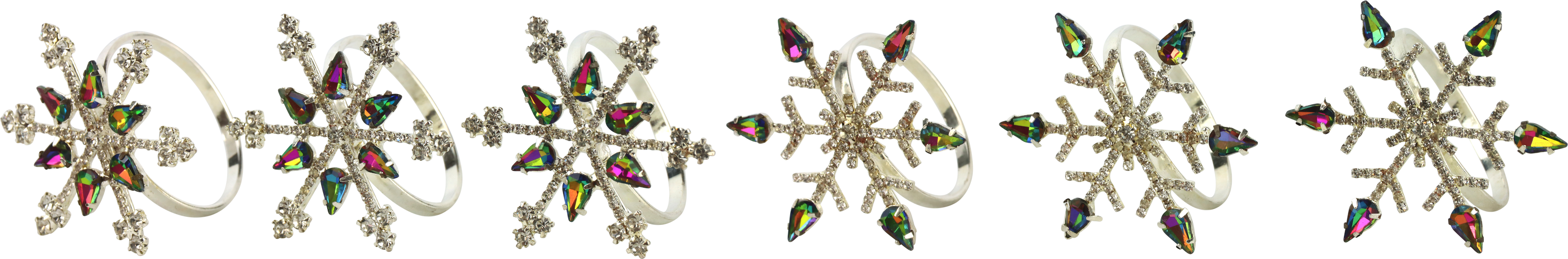 SERVIETTENRINGE KRISTALL  S/6