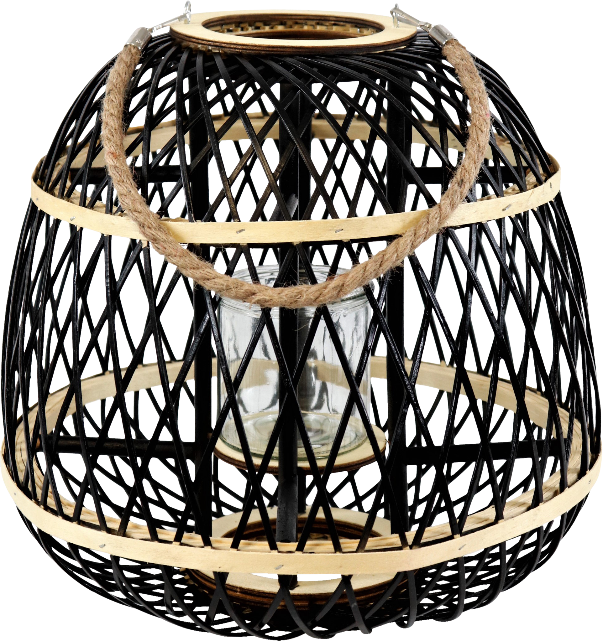 LATERNE MIT GLAS LOMBOK