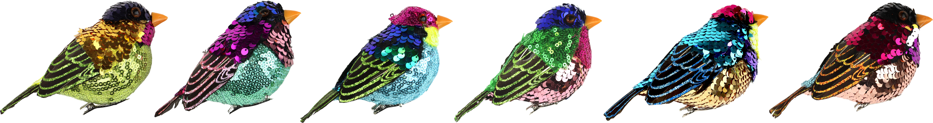 ZIERVÖGEL SPARKLE WINGS  S/6