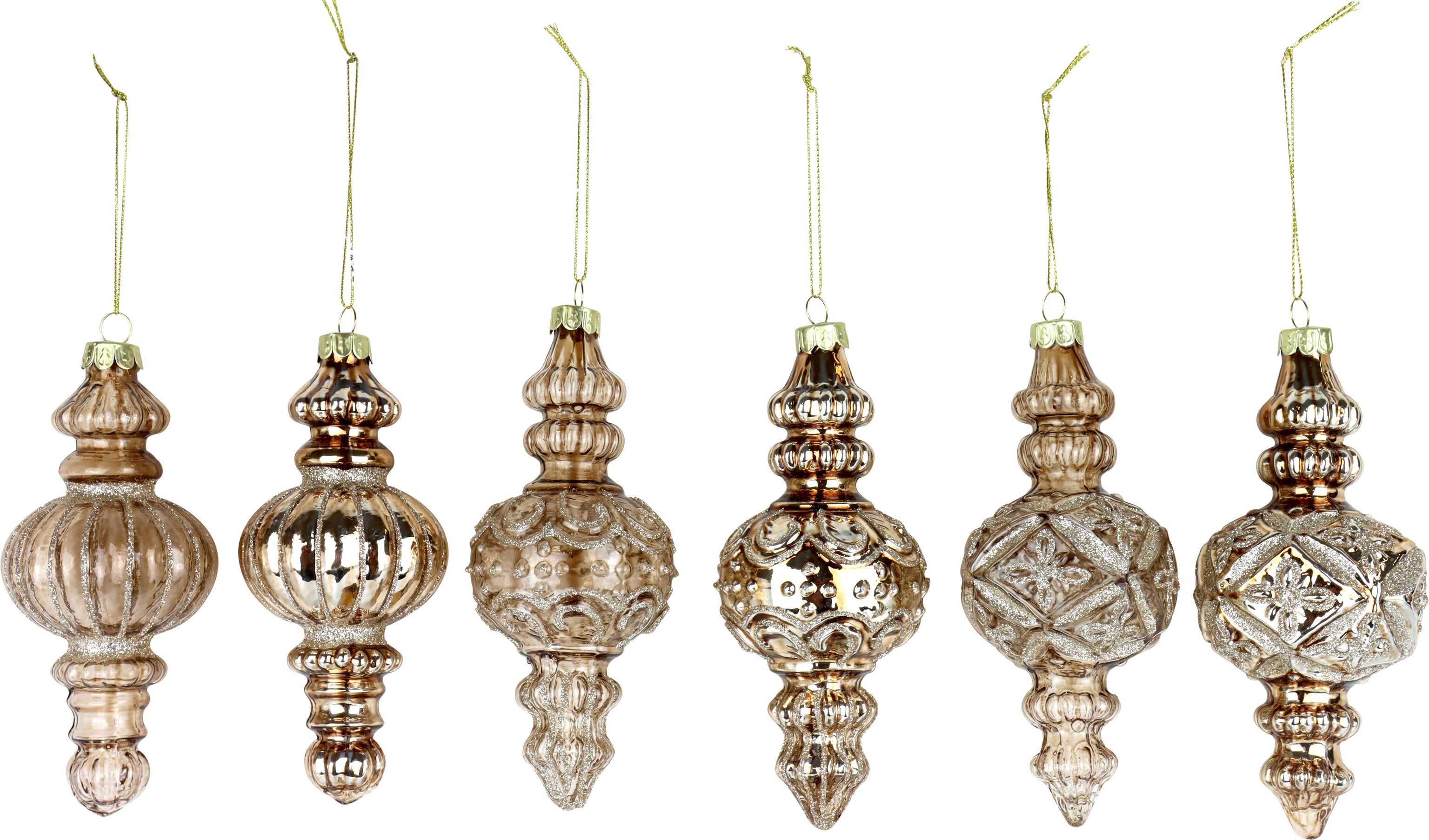 GLASORNAMENTE EXCELSIOR  S/6