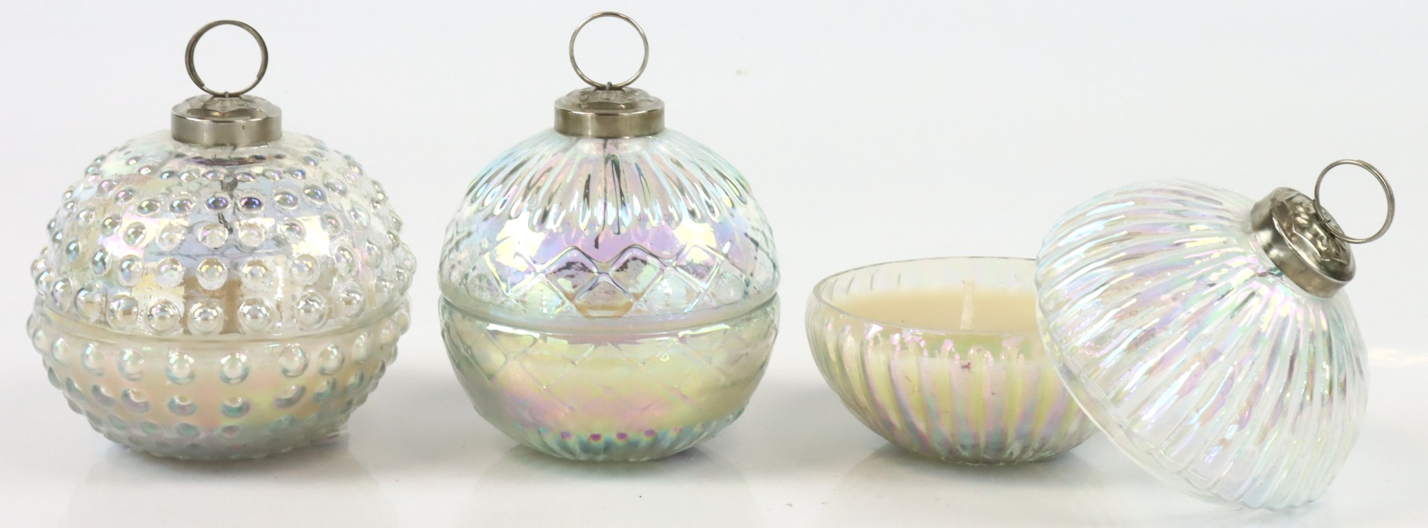 KERZENGLÄSER XMAS BALL  S/3