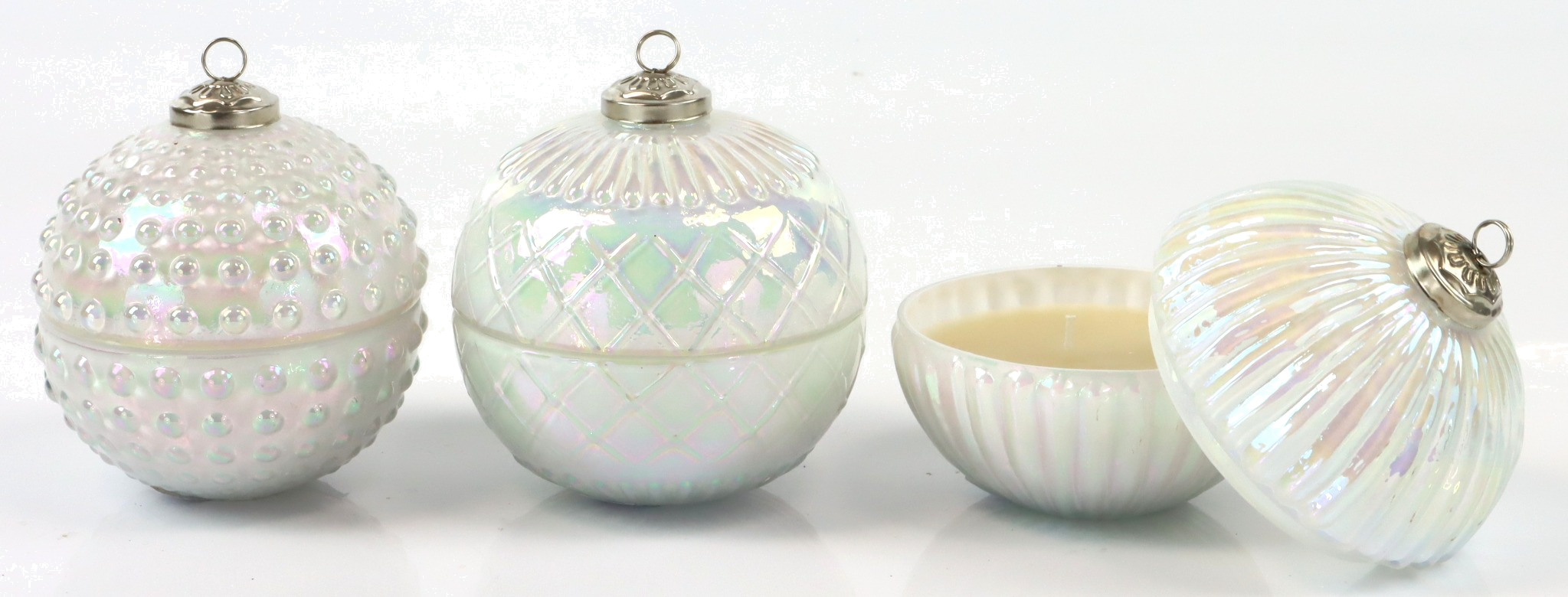 KERZENGLÄSER XMAS BALL  S/3