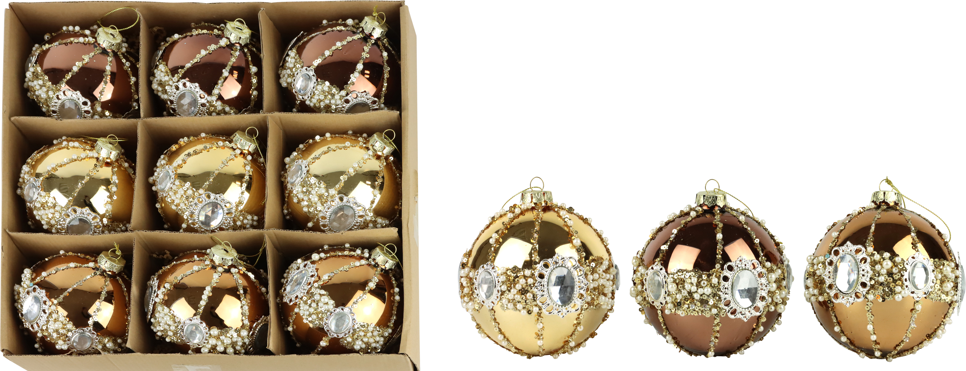 GLASKUGELBOX OPULENT GLOW  S/9