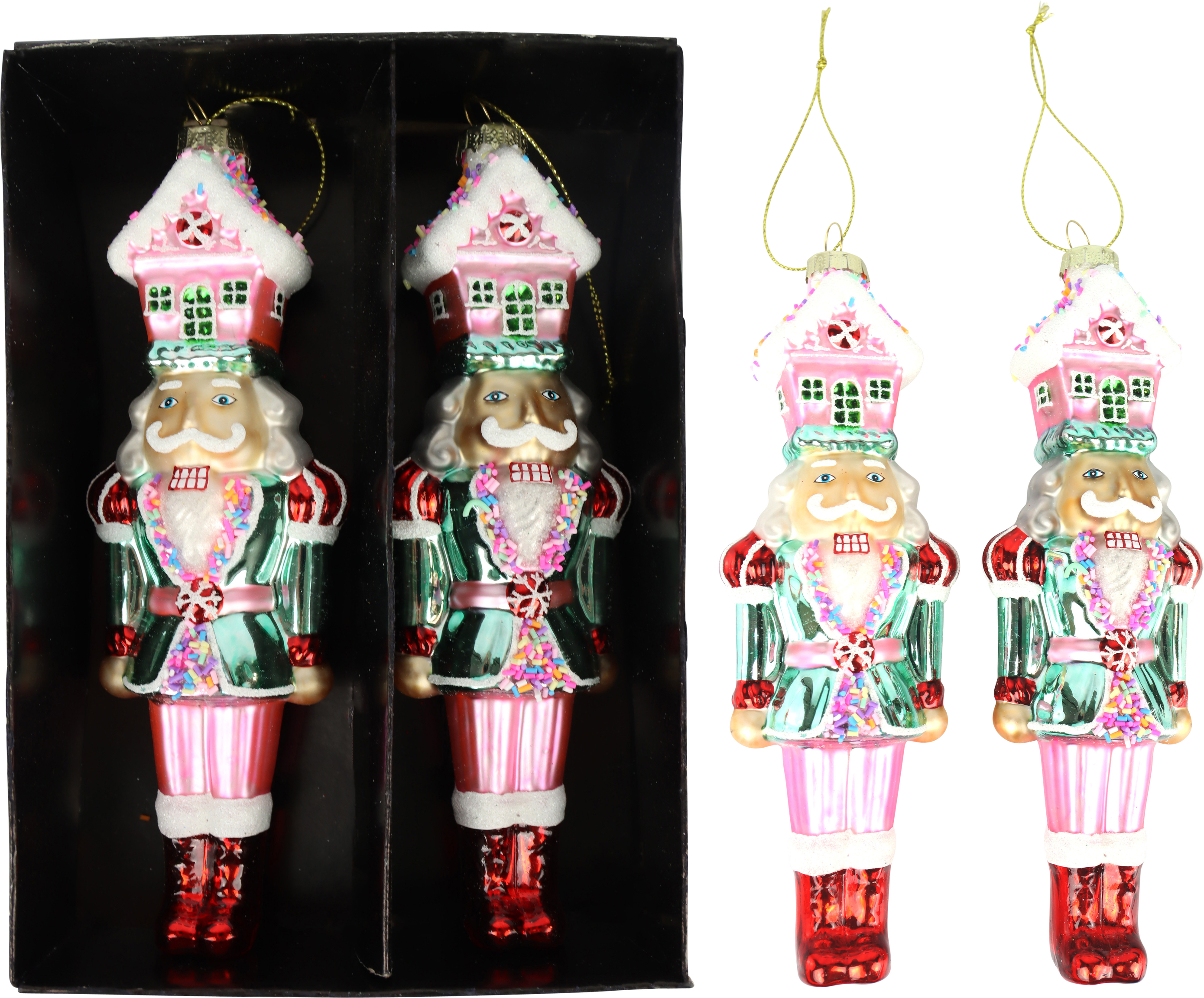 GLASSCHMUCK NUTCRACKER  S/2