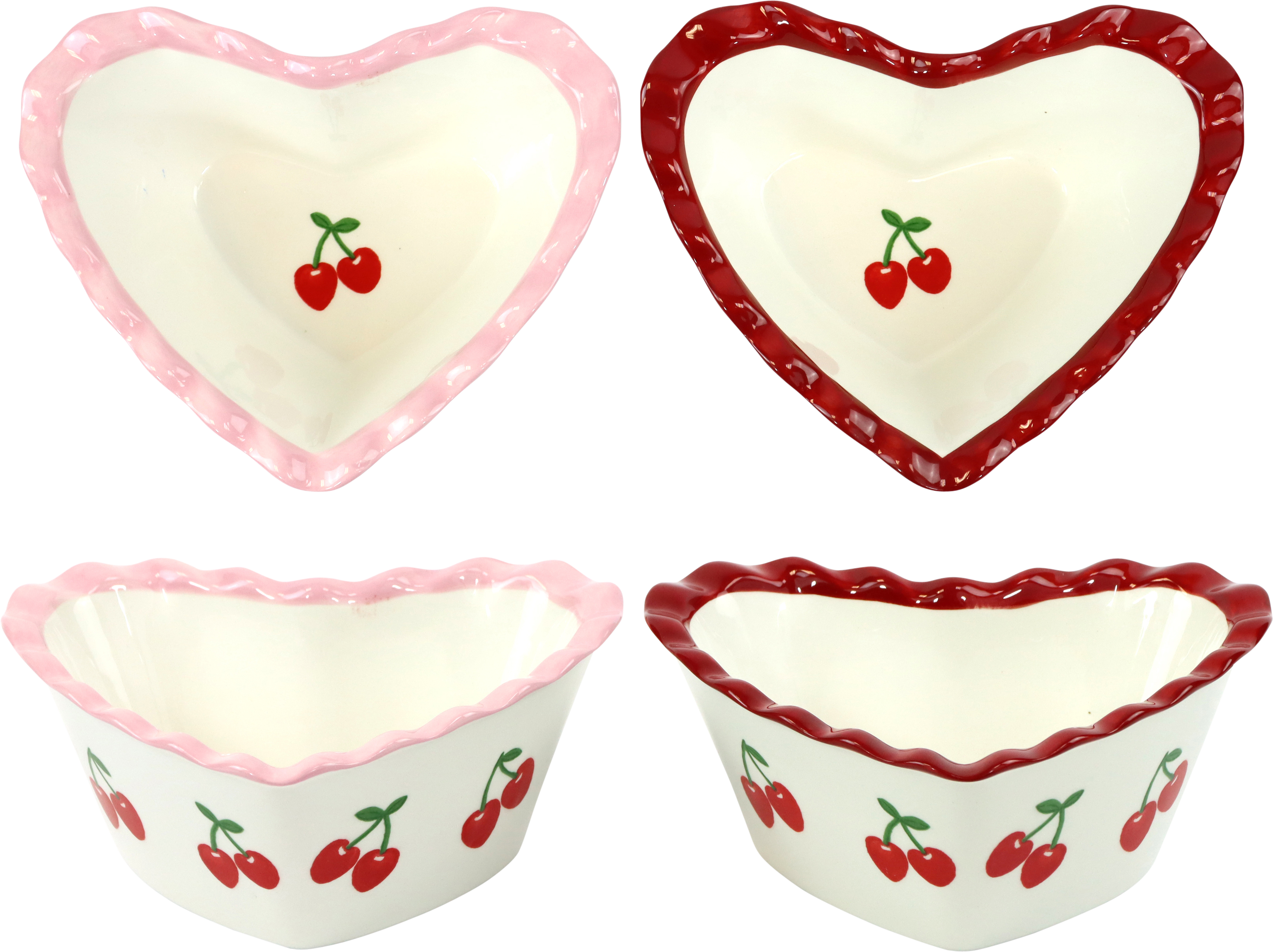 HERZSCHALEN CHERRY LOVE  S/2