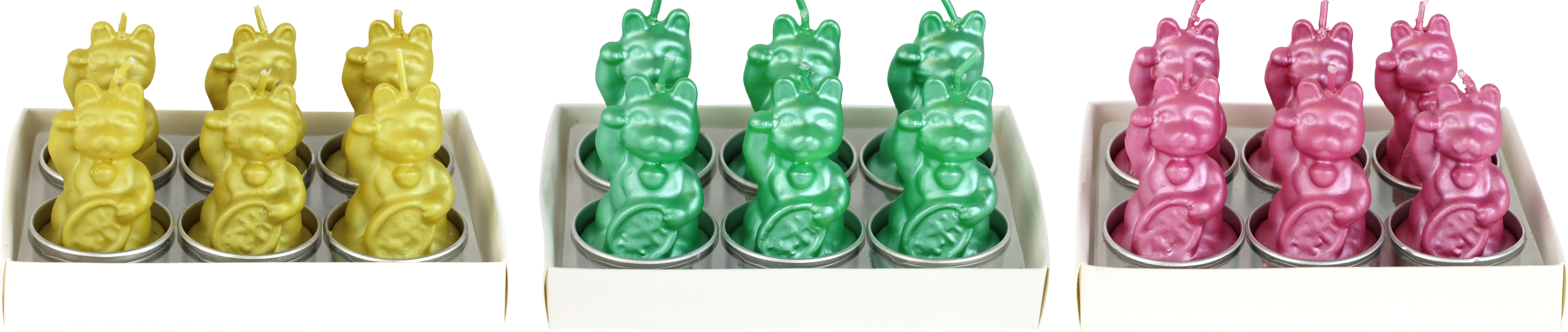 TEELICHTER LUCKY CAT  S/18