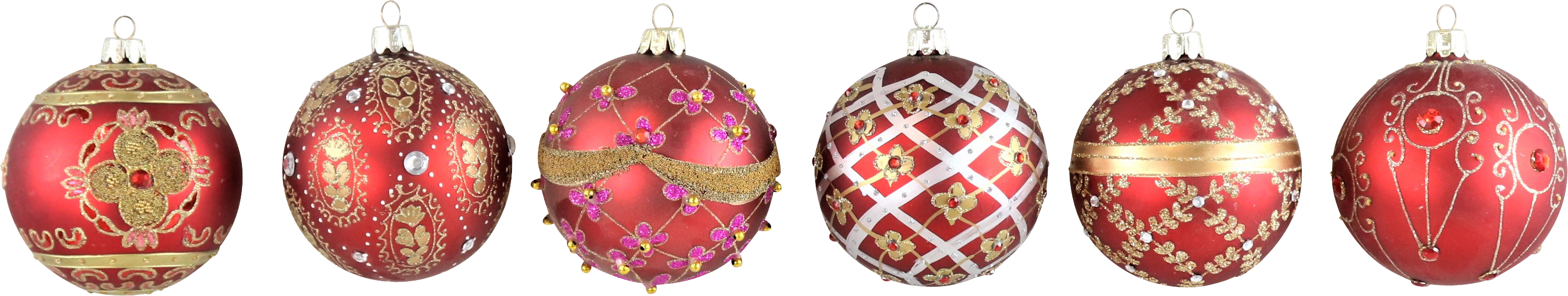 GLASKUGELN PALAIS  S/6