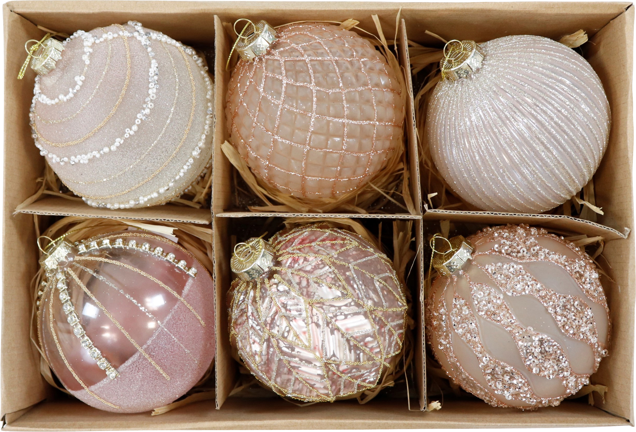 GLASKUGELN SPARKLE  S/6