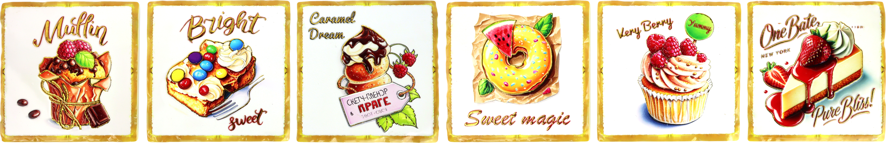 UNTERSETZER CAKE PARTY  S/6