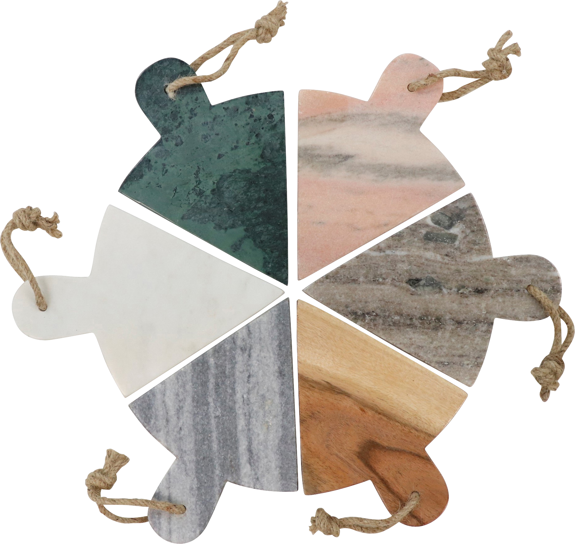 PIZZAECKEN MARBLE  S/6