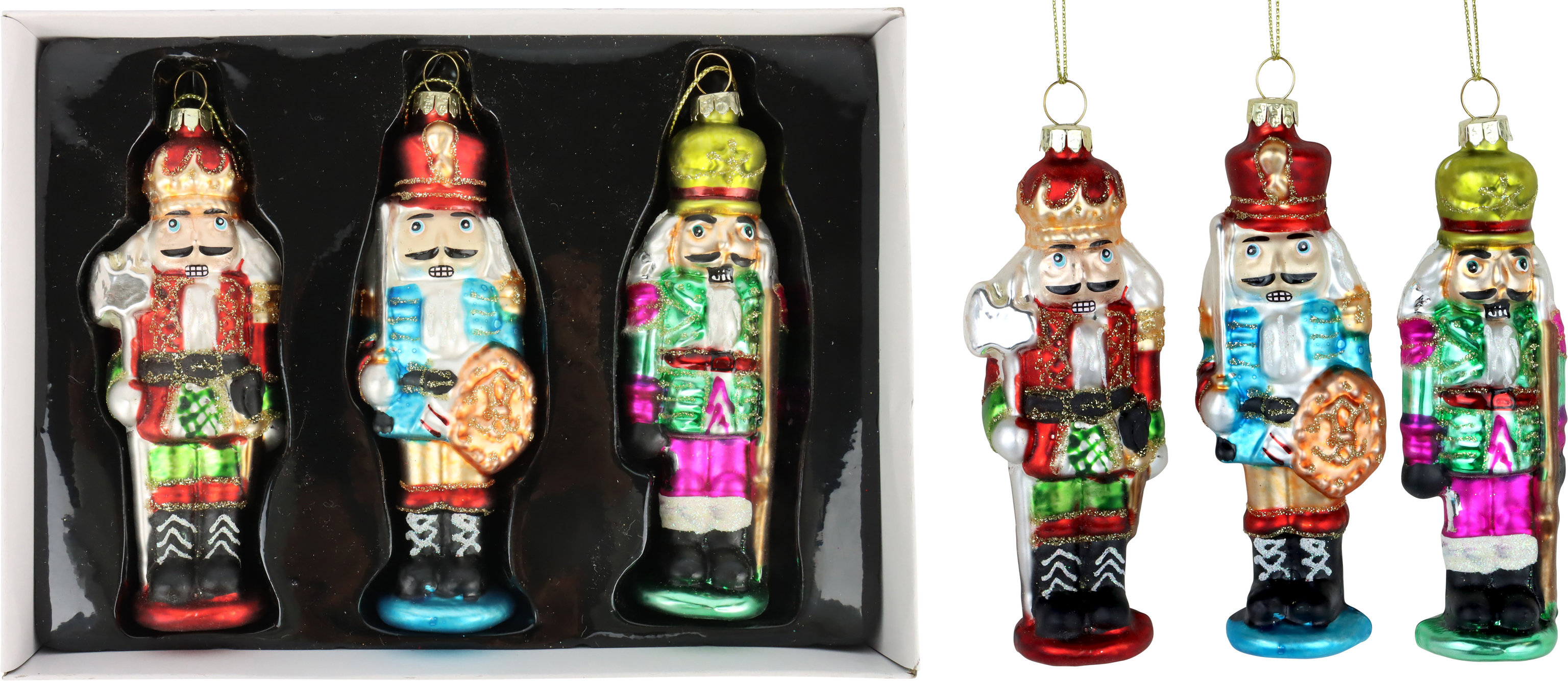 GLASSCHMUCK NUSSKNACKER  S/3