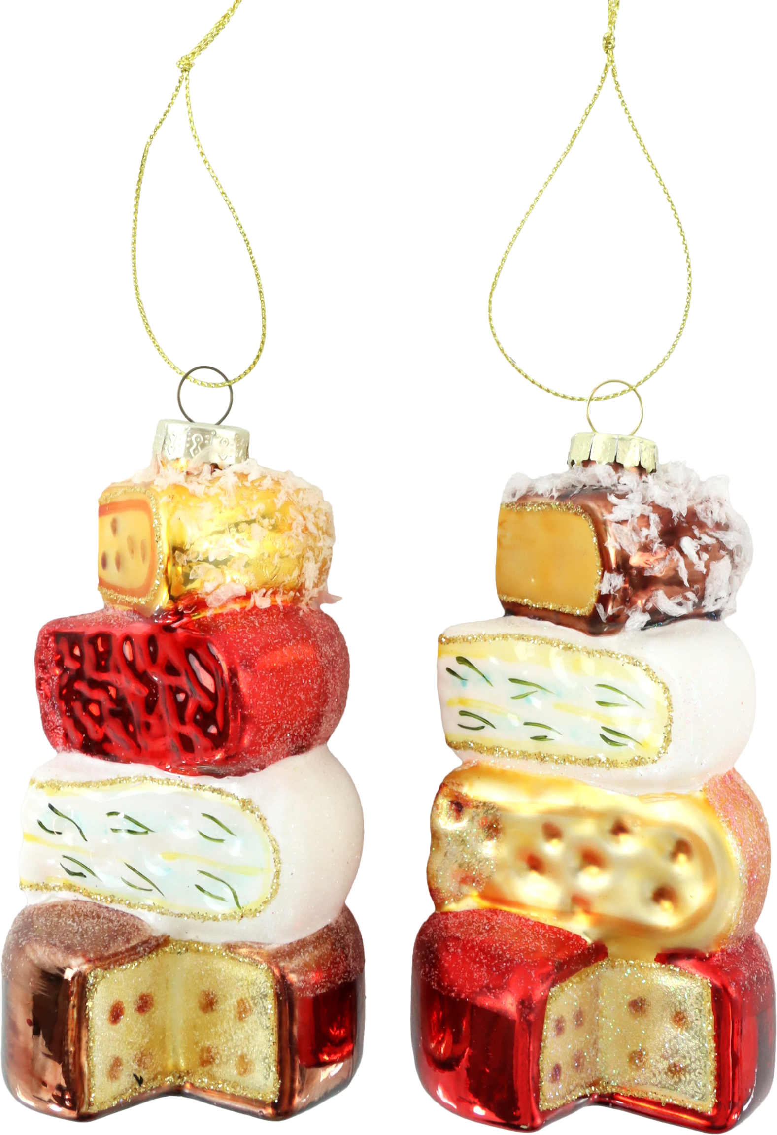GLASSCHMUCK CHEESE TOWER  S/2