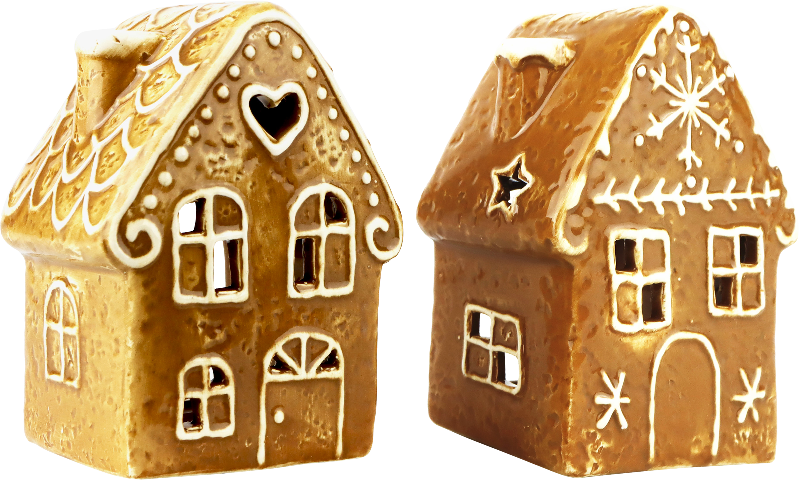 TEELICHTHÄUSER GINGER JOY  S/2