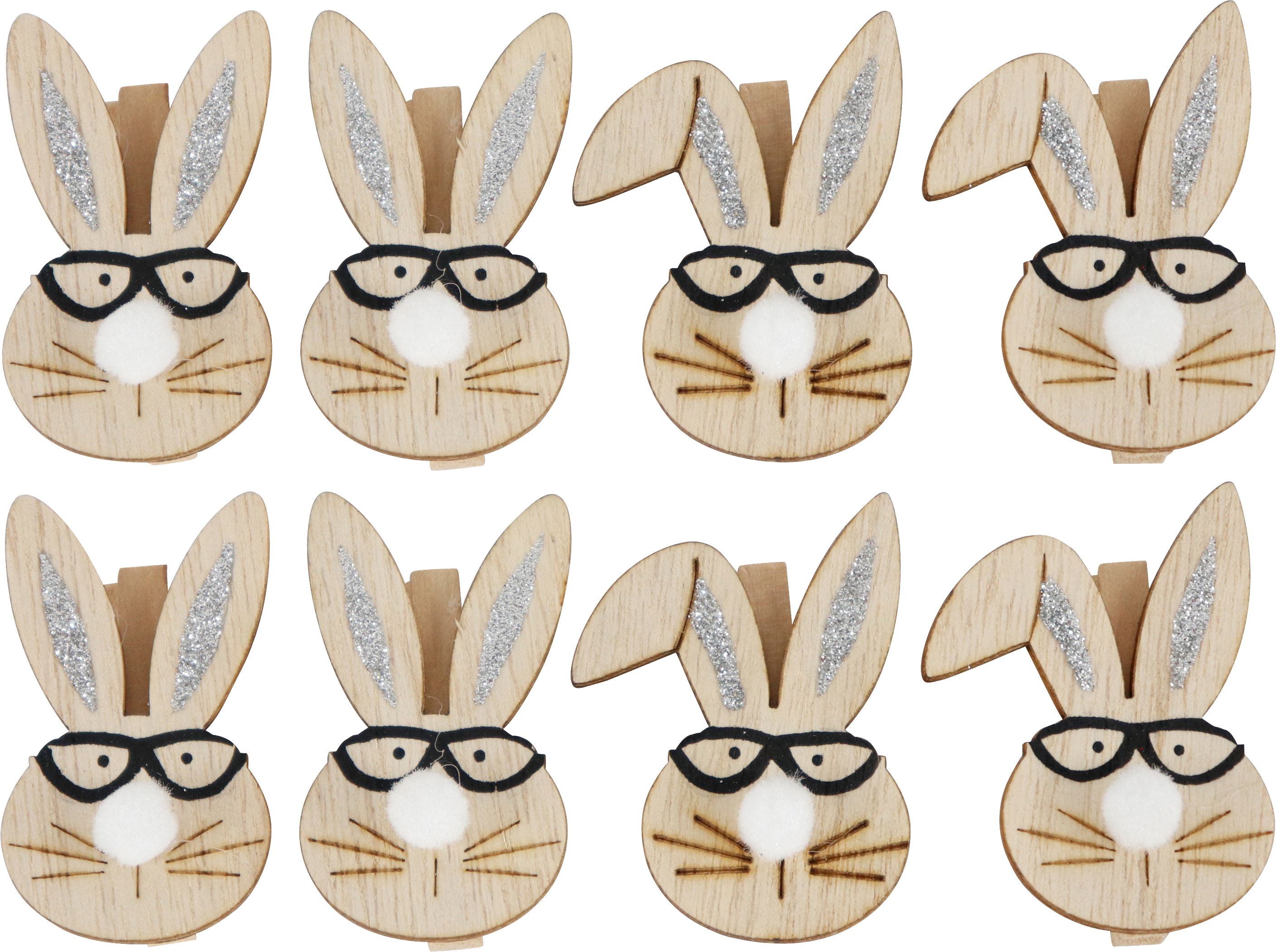 HASENKLAMMERN FUNNY RABBITS  S/8