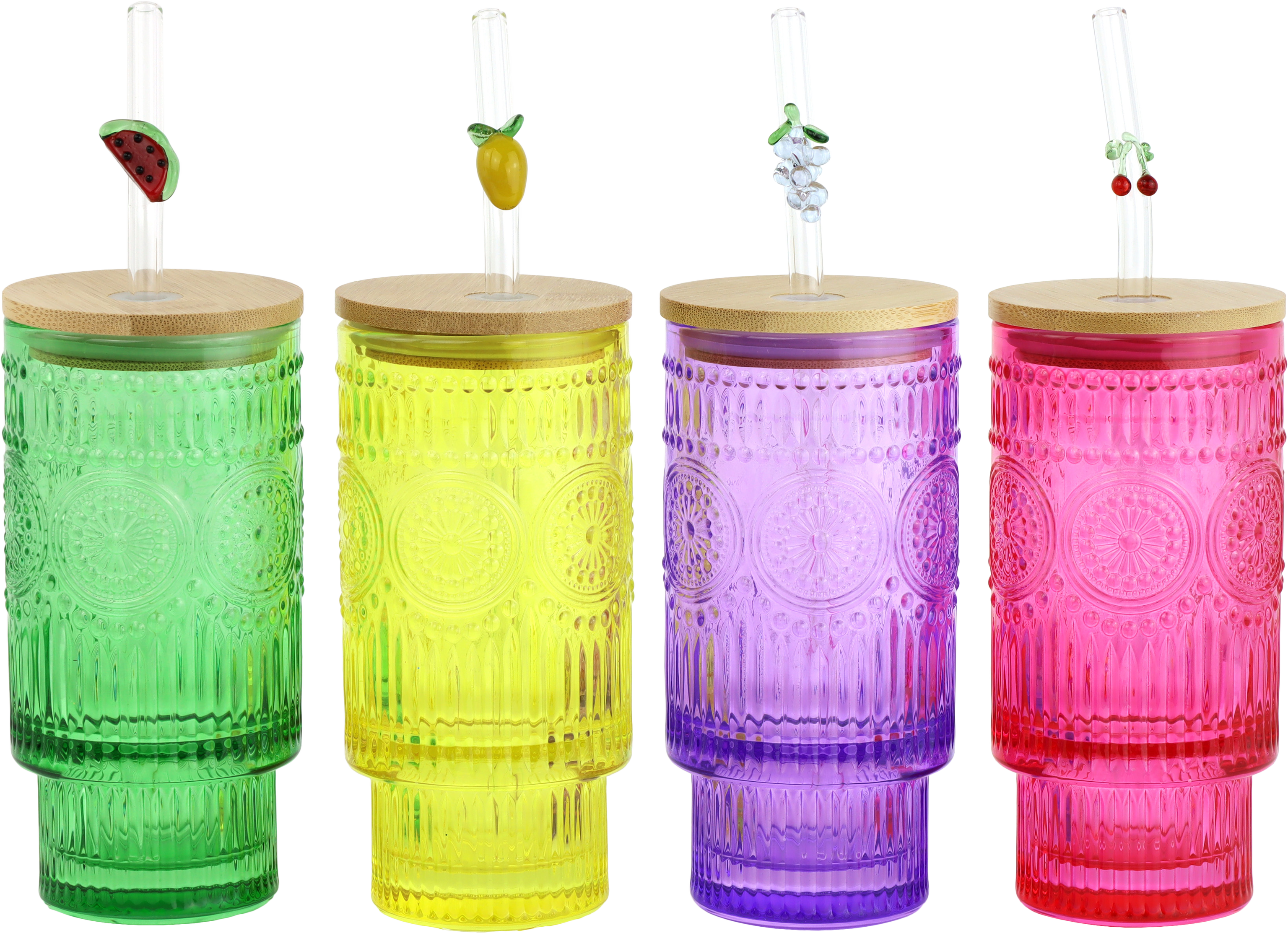 GLÄSER M.STROHHALM COLORIDO  S/4