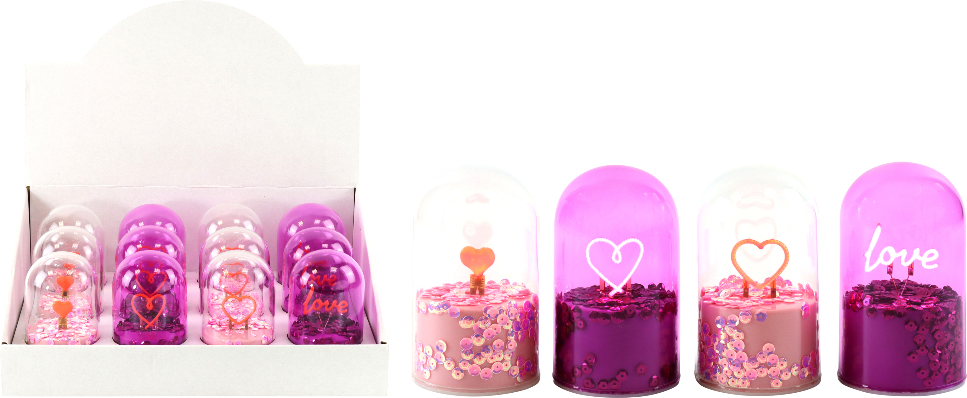 LED-DISPLAYBOX LOVE LIGHTS  S/12