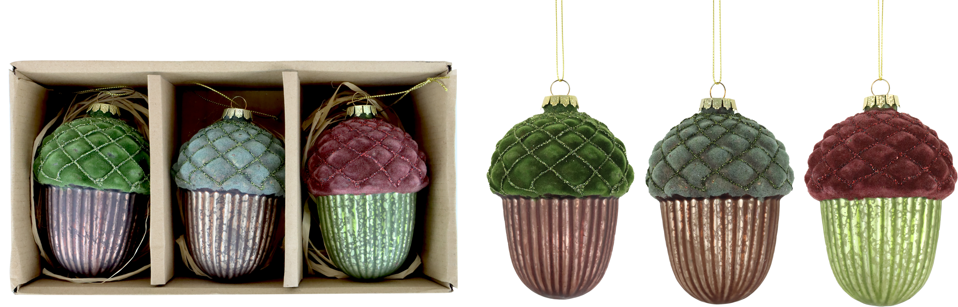 GLASSCHMUCK GREEN OAK  S/3