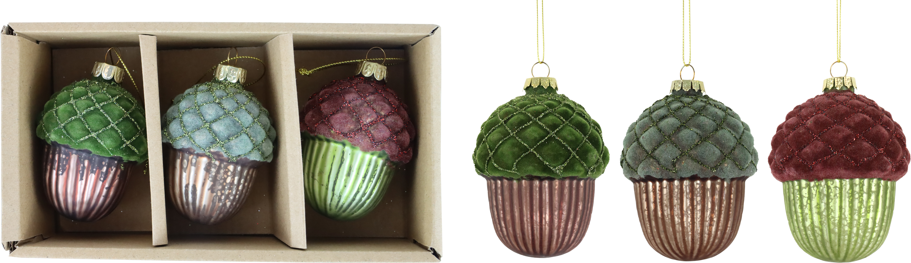 GLASSCHMUCK GREEN OAK  S/3