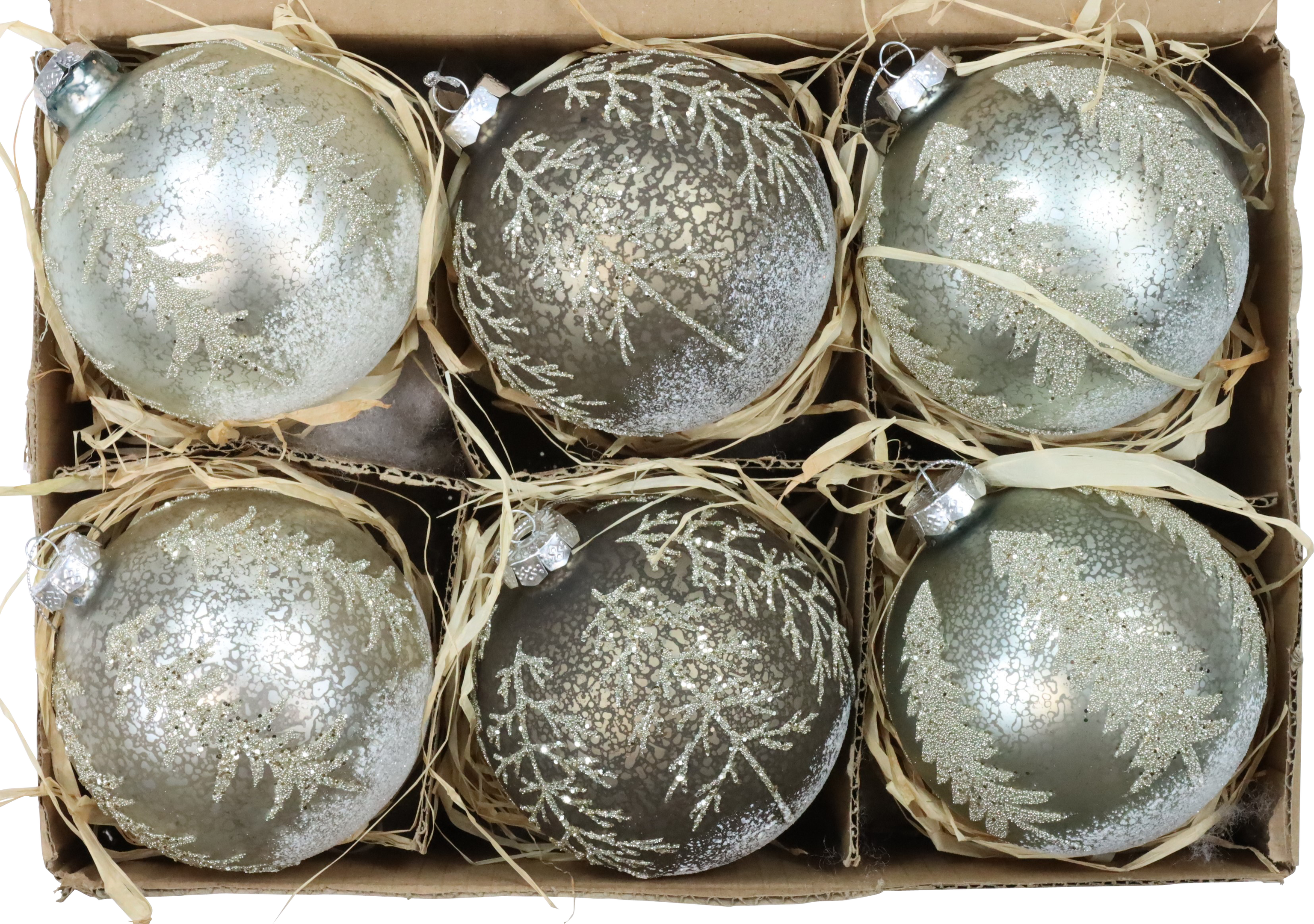 VINTAGEBOX GLASKUGELN  S/6