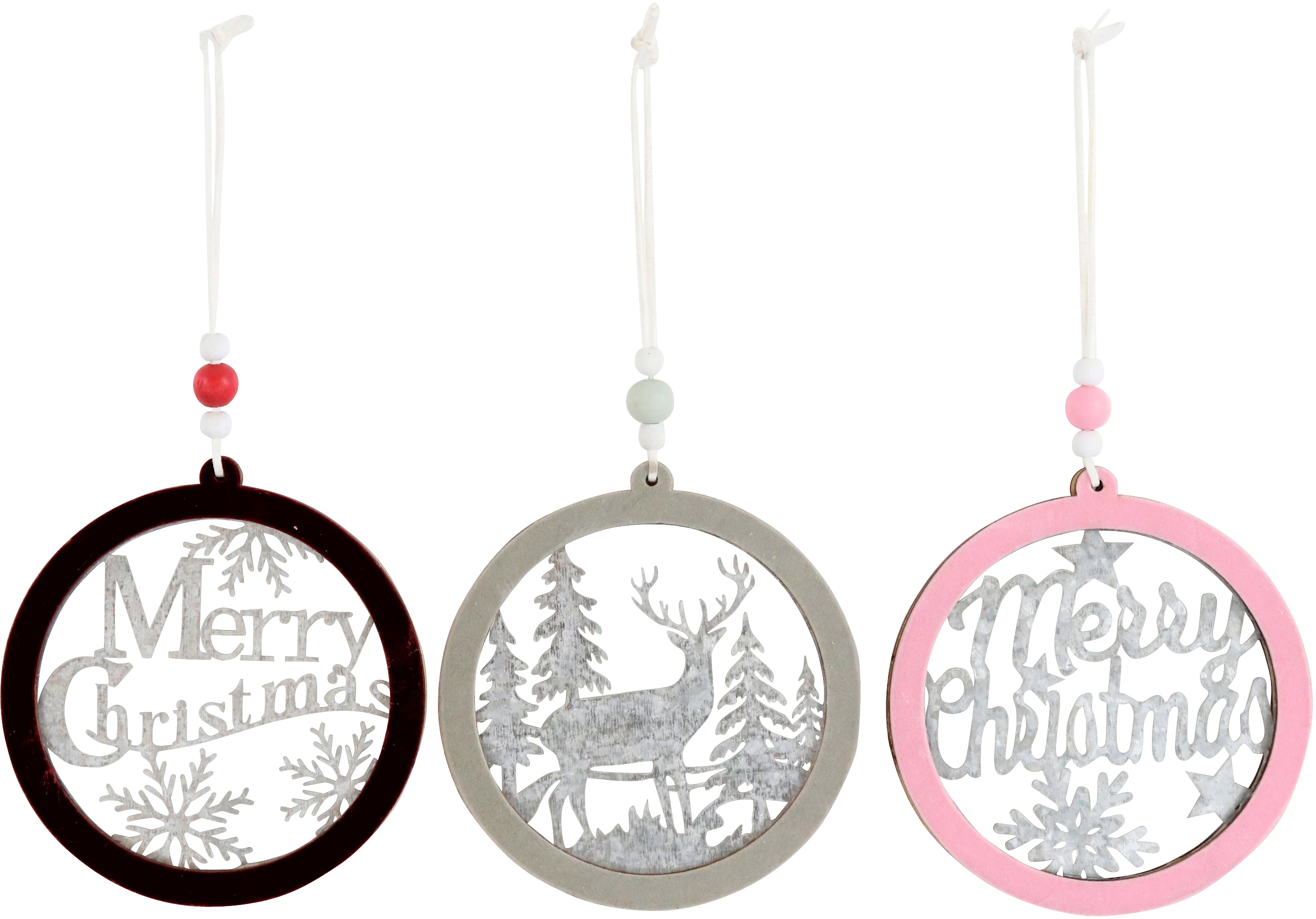 ZIERHÄNGER MERRY CHRISTMAS  S/3