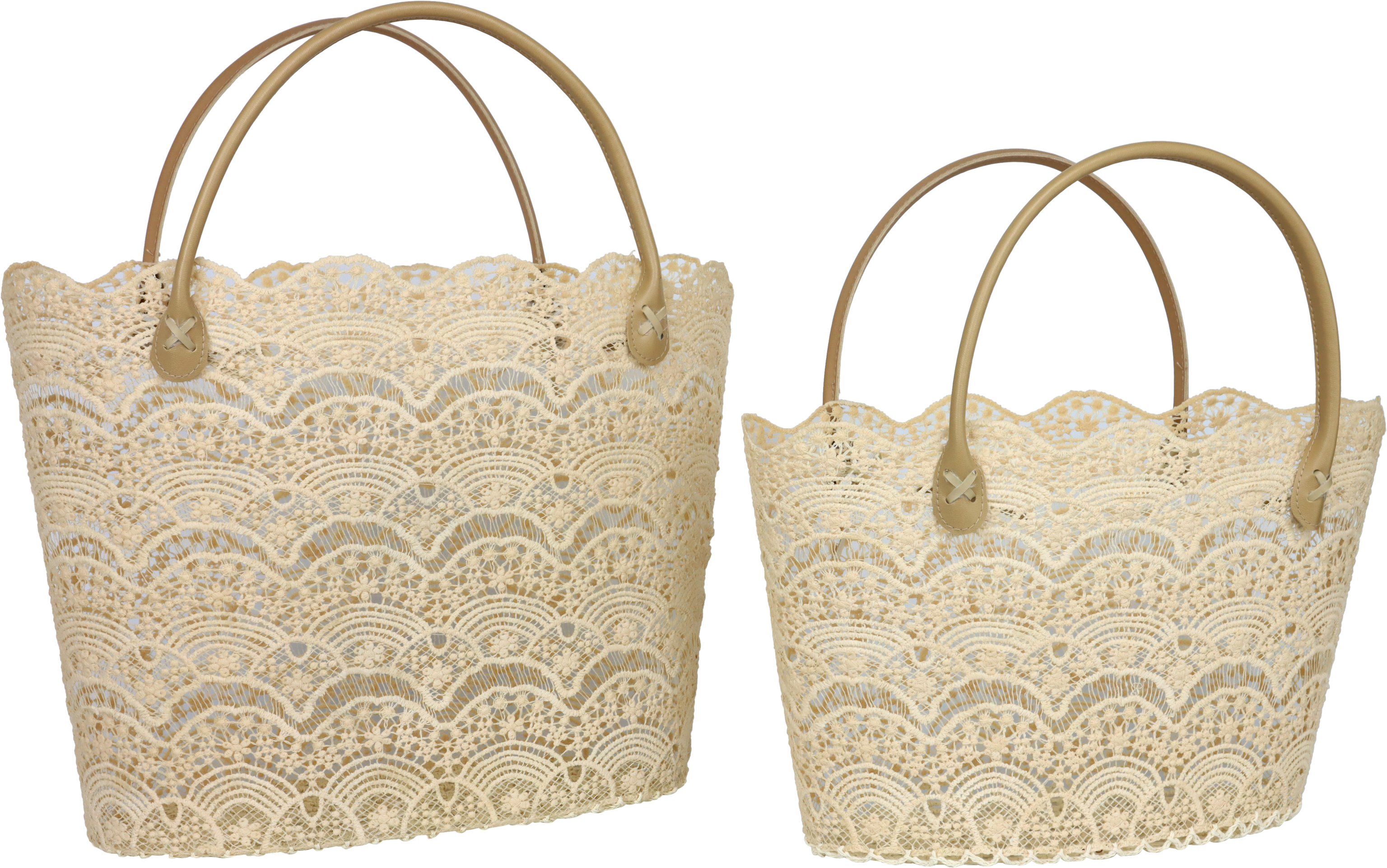 KORBTASCHEN LACE  S/2