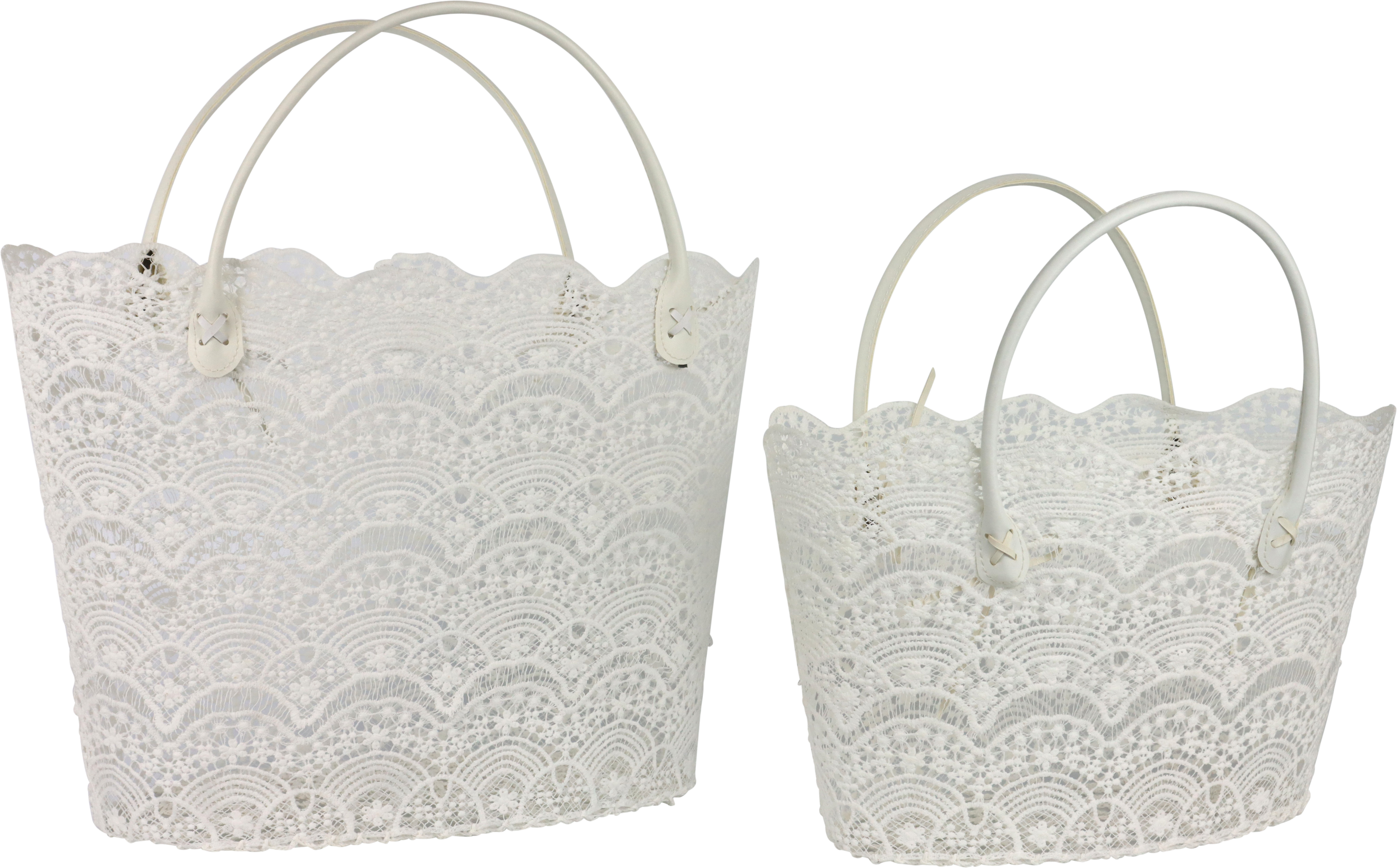 KORBTASCHEN LACE  S/2