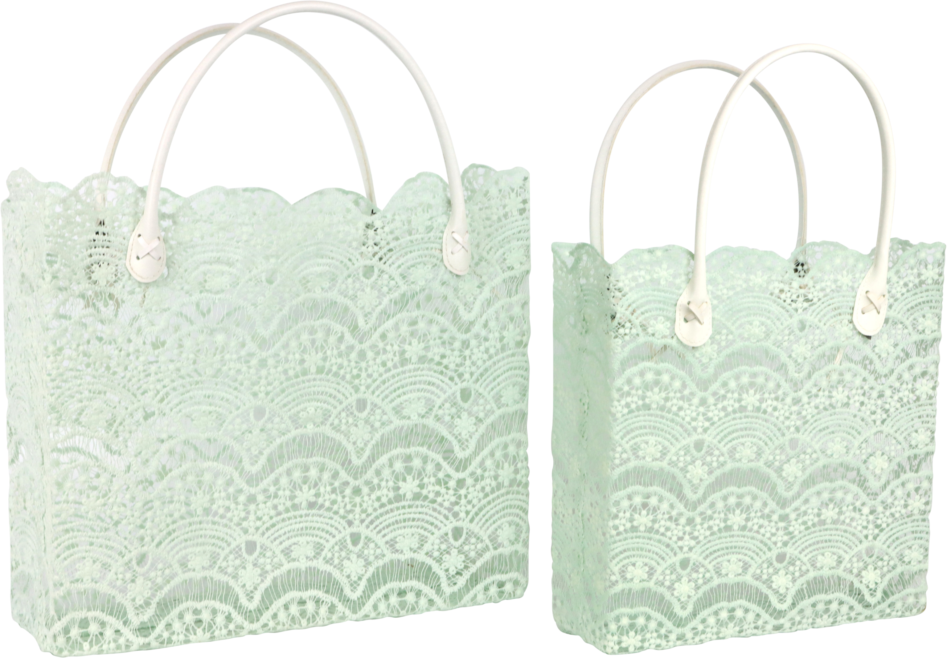 KORBTASCHEN LACE  S/2