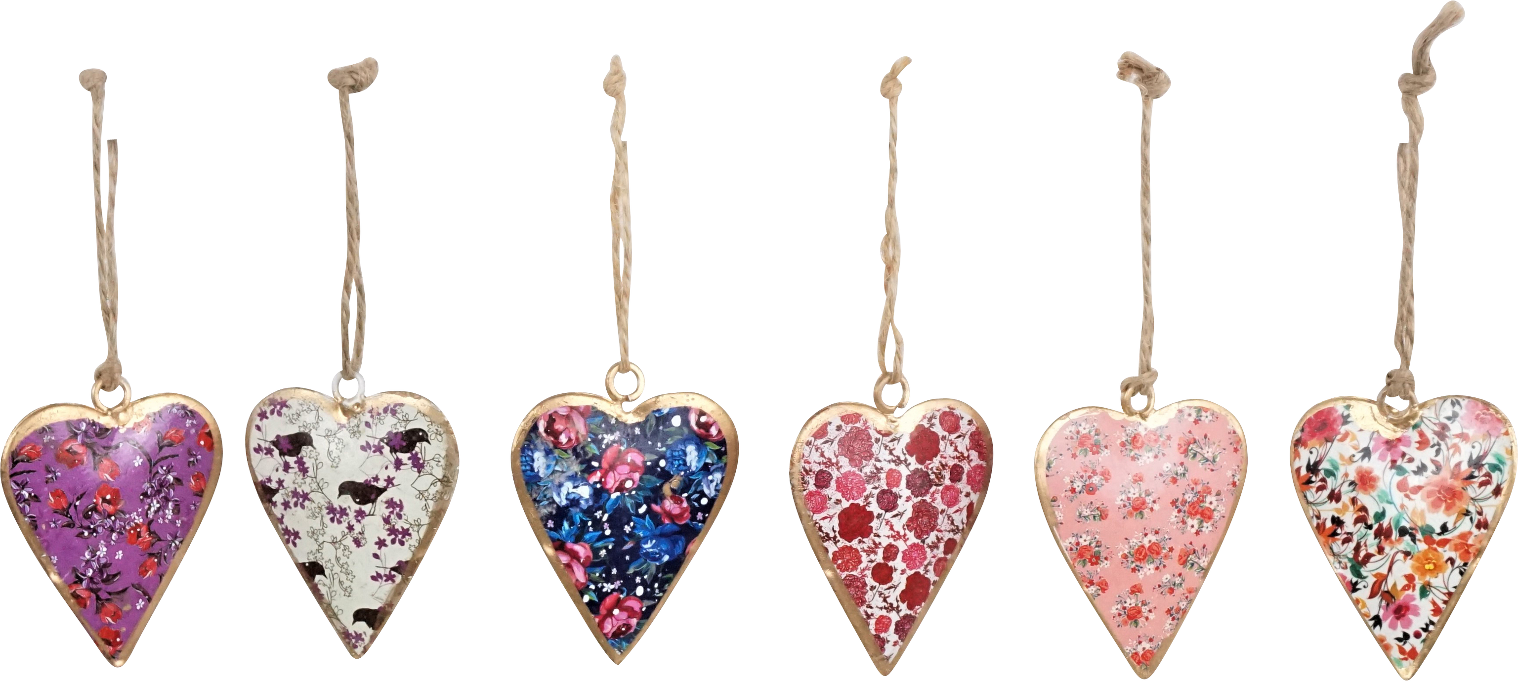 ZIERHÄNGER HERZEN  S/6