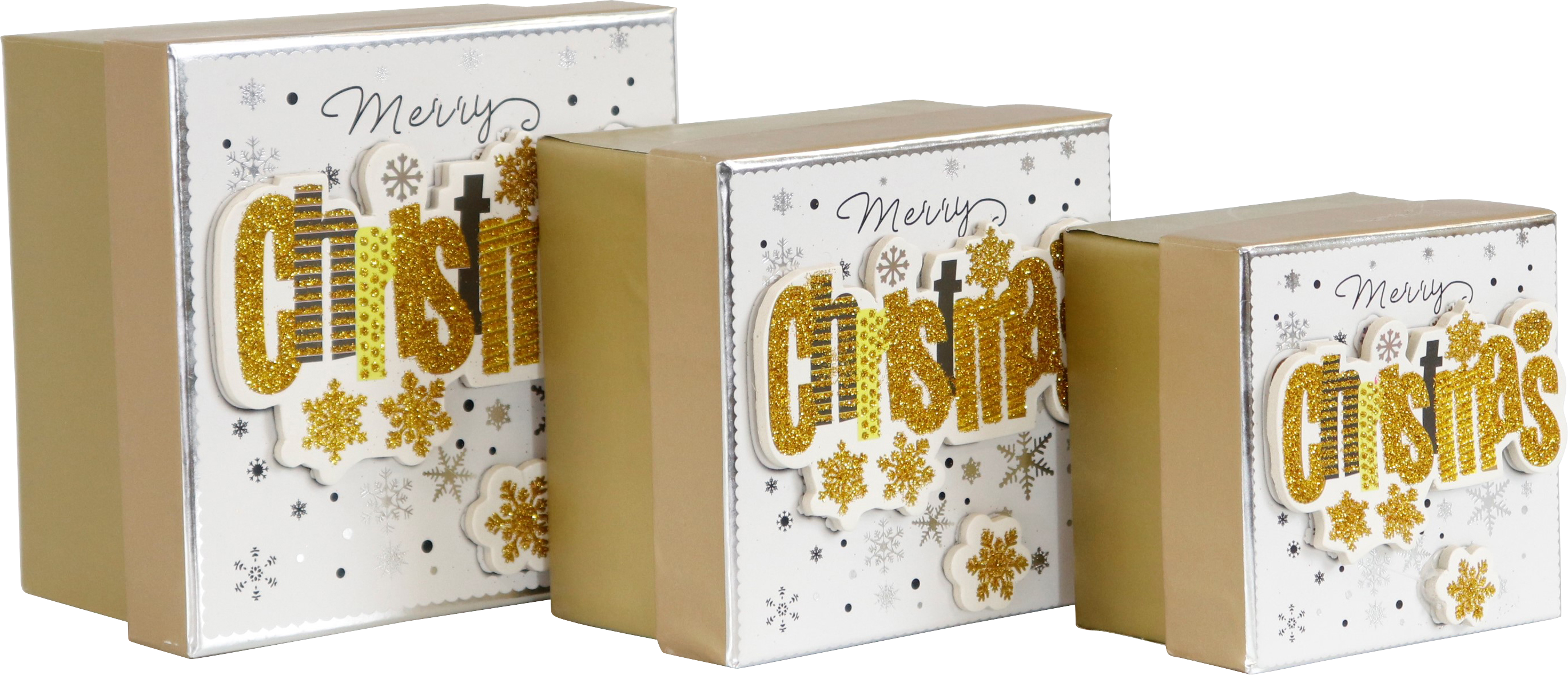 SCHACHTELN MERRY CHRISTMAS  S/3