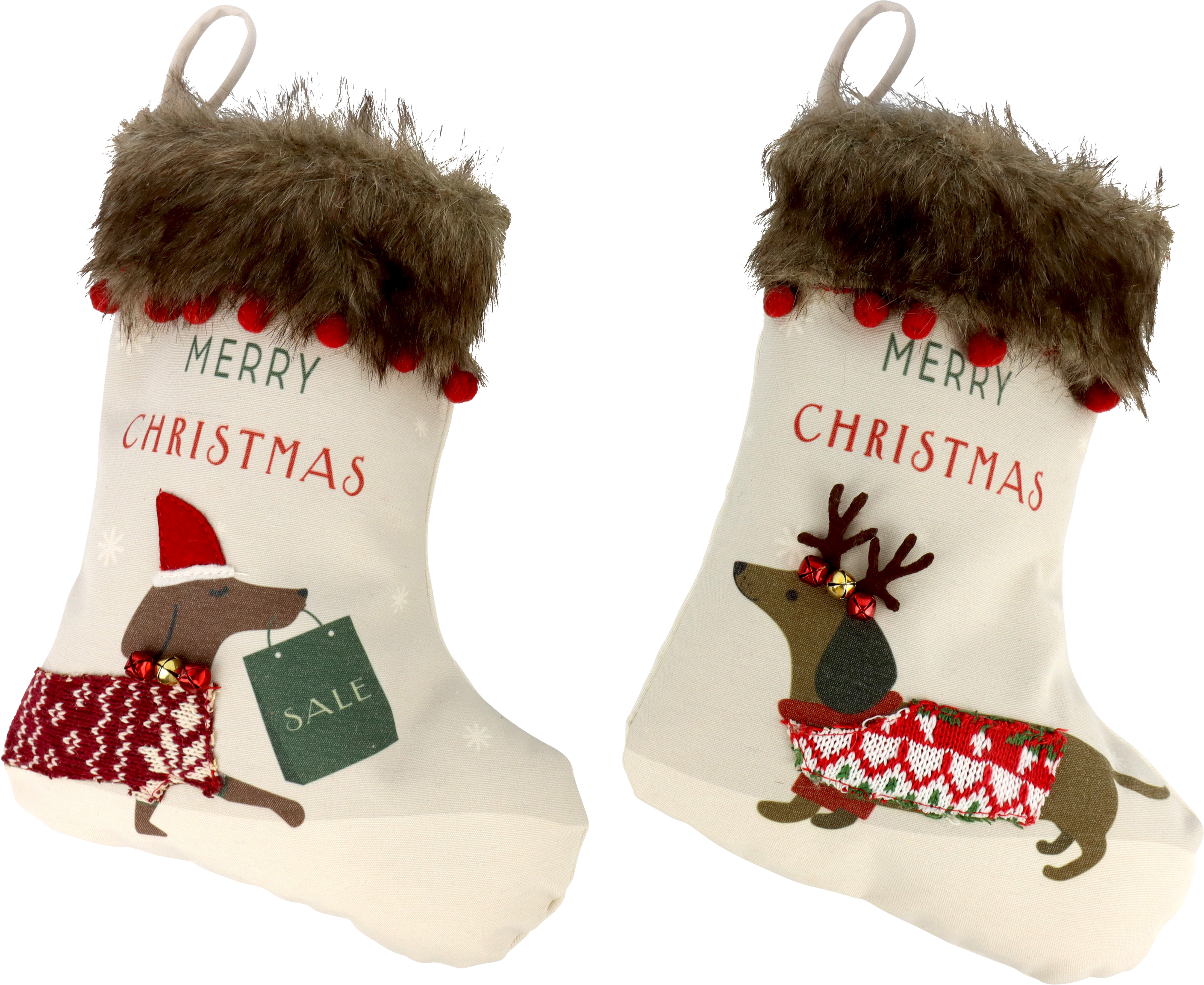 STIEFEL MERRY CHRISTMAS  S/2